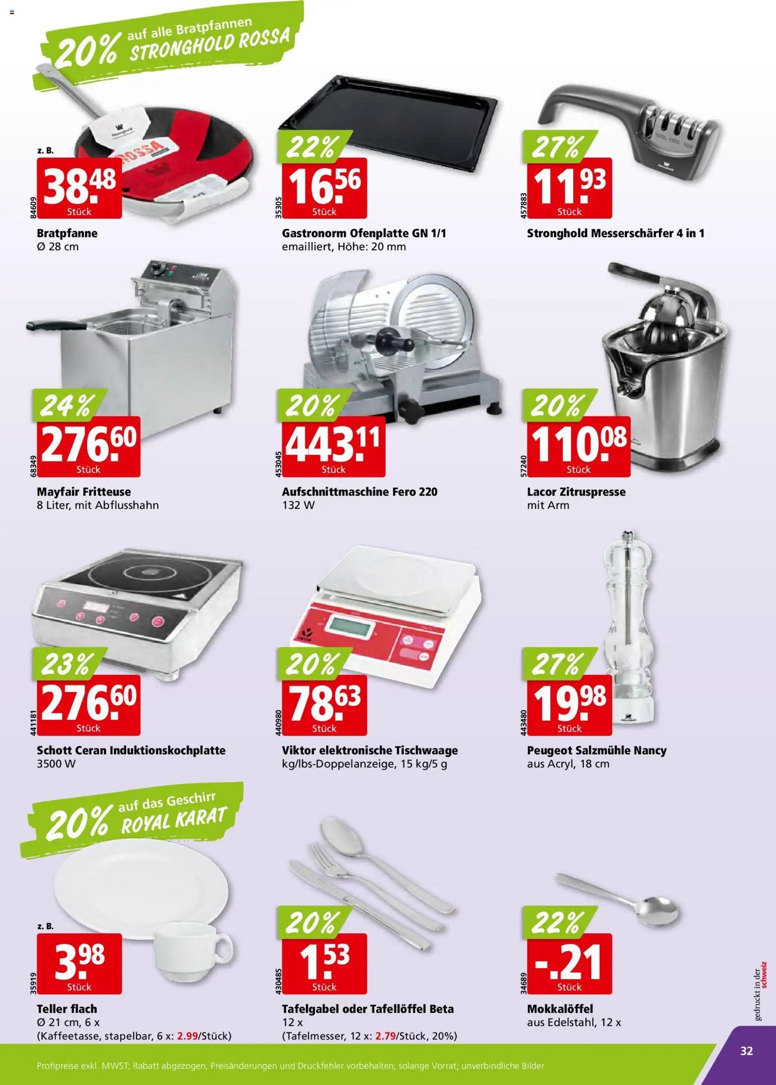 Aligro Aktionen Schlieren, Gossau SG, Frauenfeld, Rapperswil-Jona, Sargans, Bern, Brüttisellen, Pratteln, Emmen, Spreitenbach (2026-01-19 - 2026-01-24) | 32