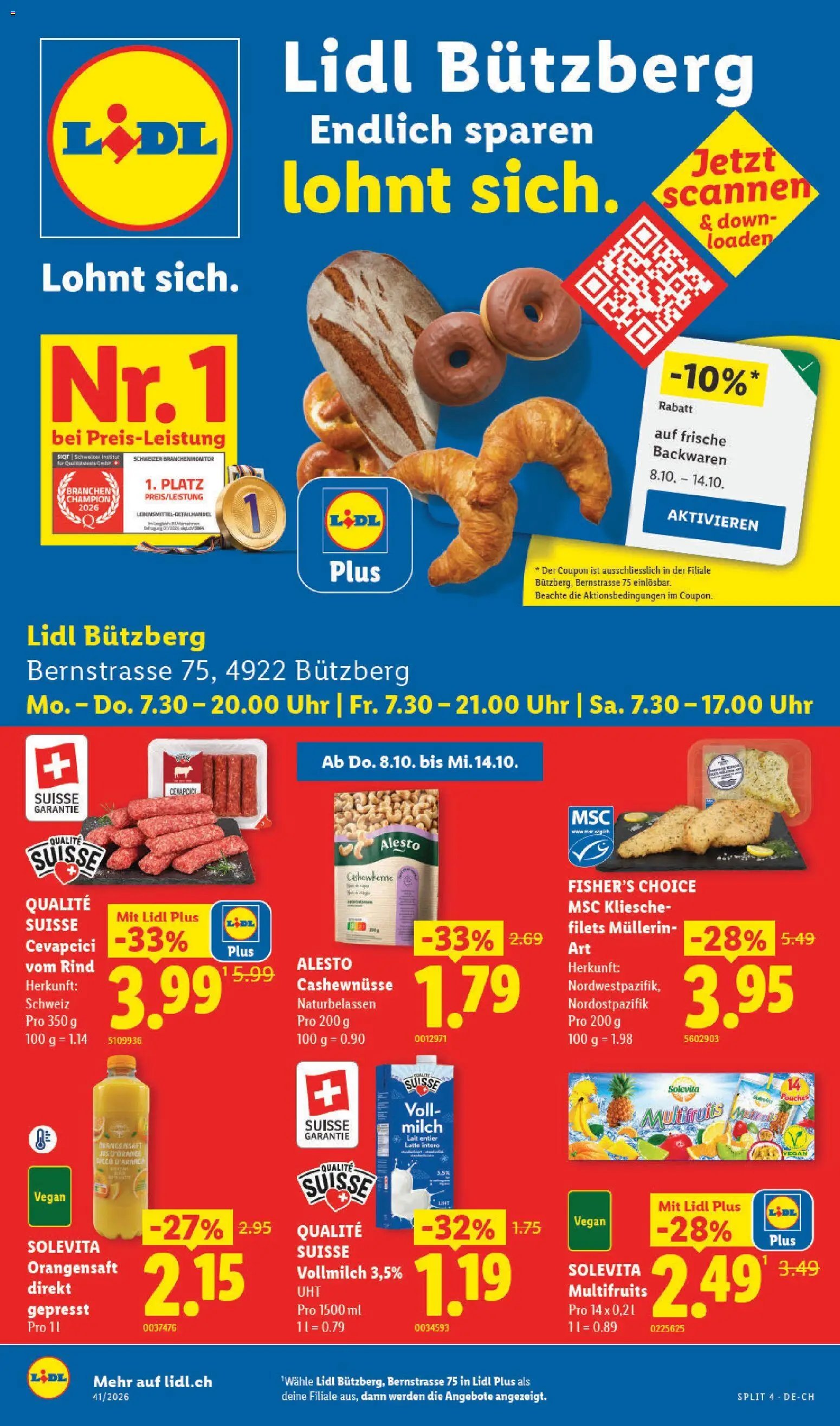 Lidl aktionen Bützberg Neueröffnung