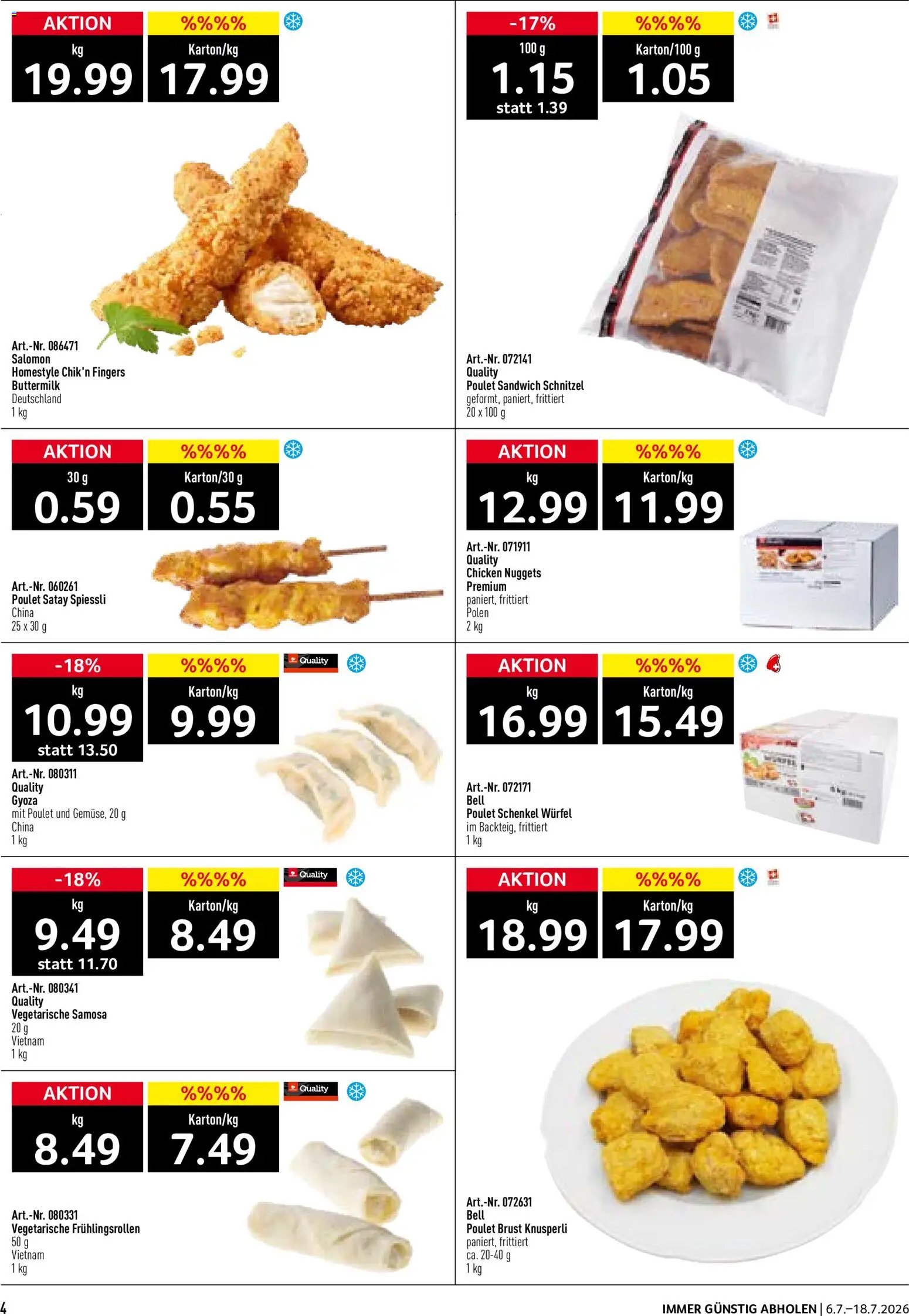Prodega Aktionen Take Away
