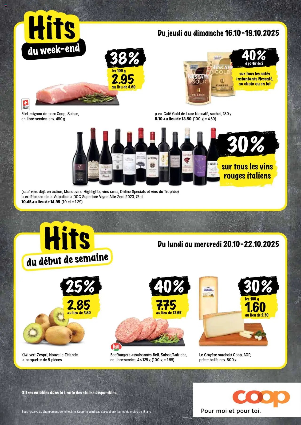 Coop - Les actions de la semaine (2025-10-16 - 2025-10-22)