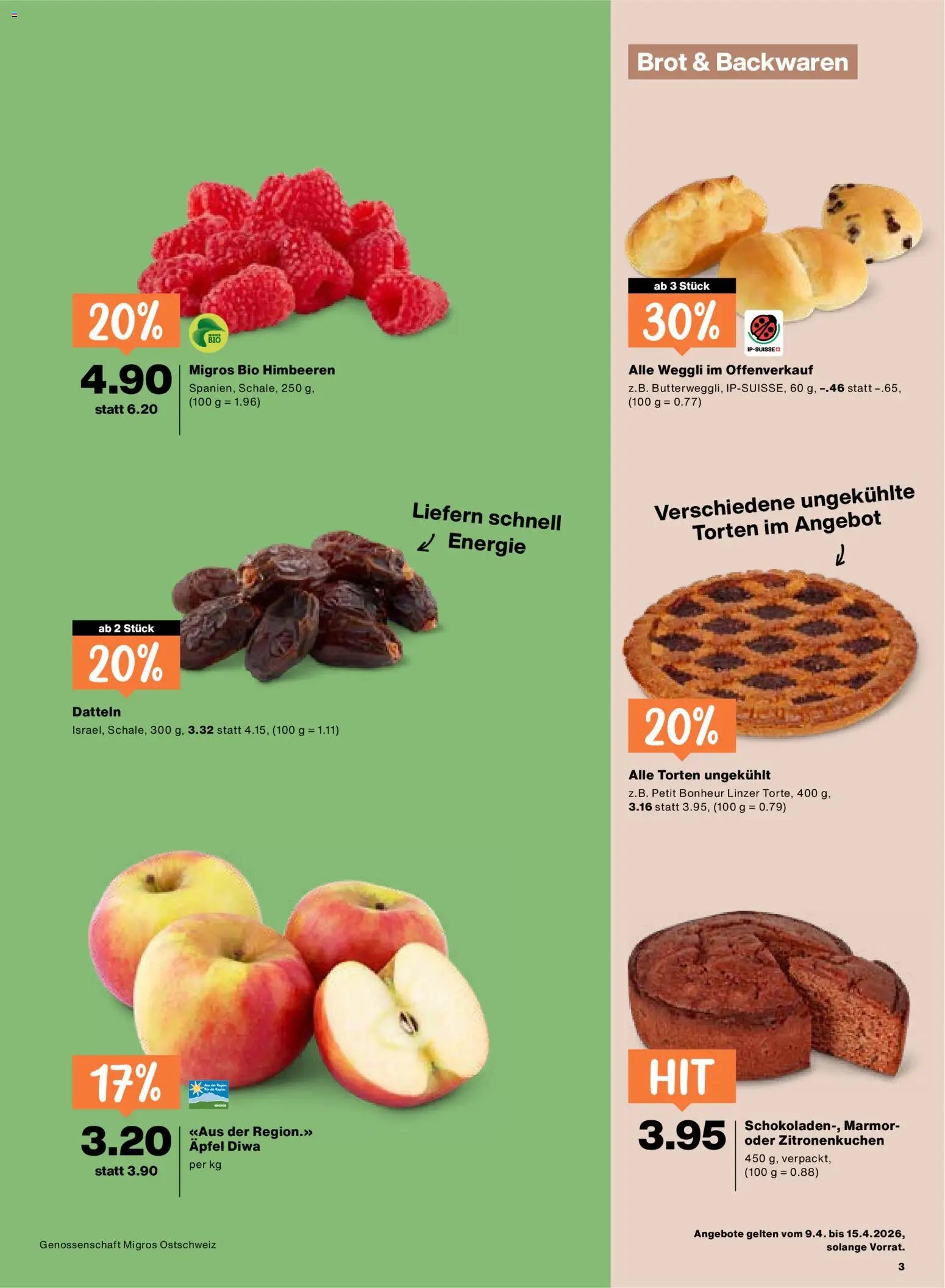 Migros aktionen (2026-04-09 - 2026-04-15)