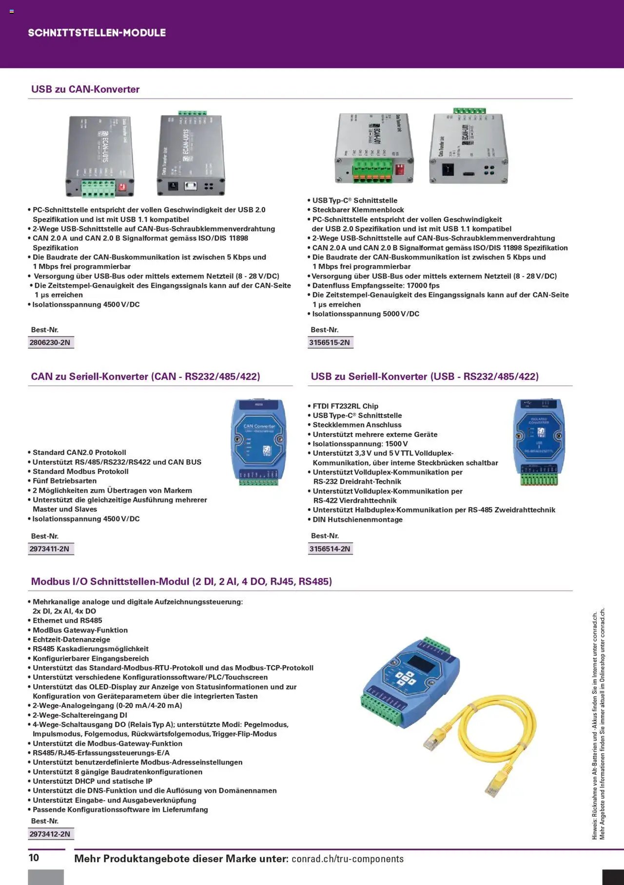 Conrad Aktionen Tru Components (2025-03-13 - 2025-12-31) | 10