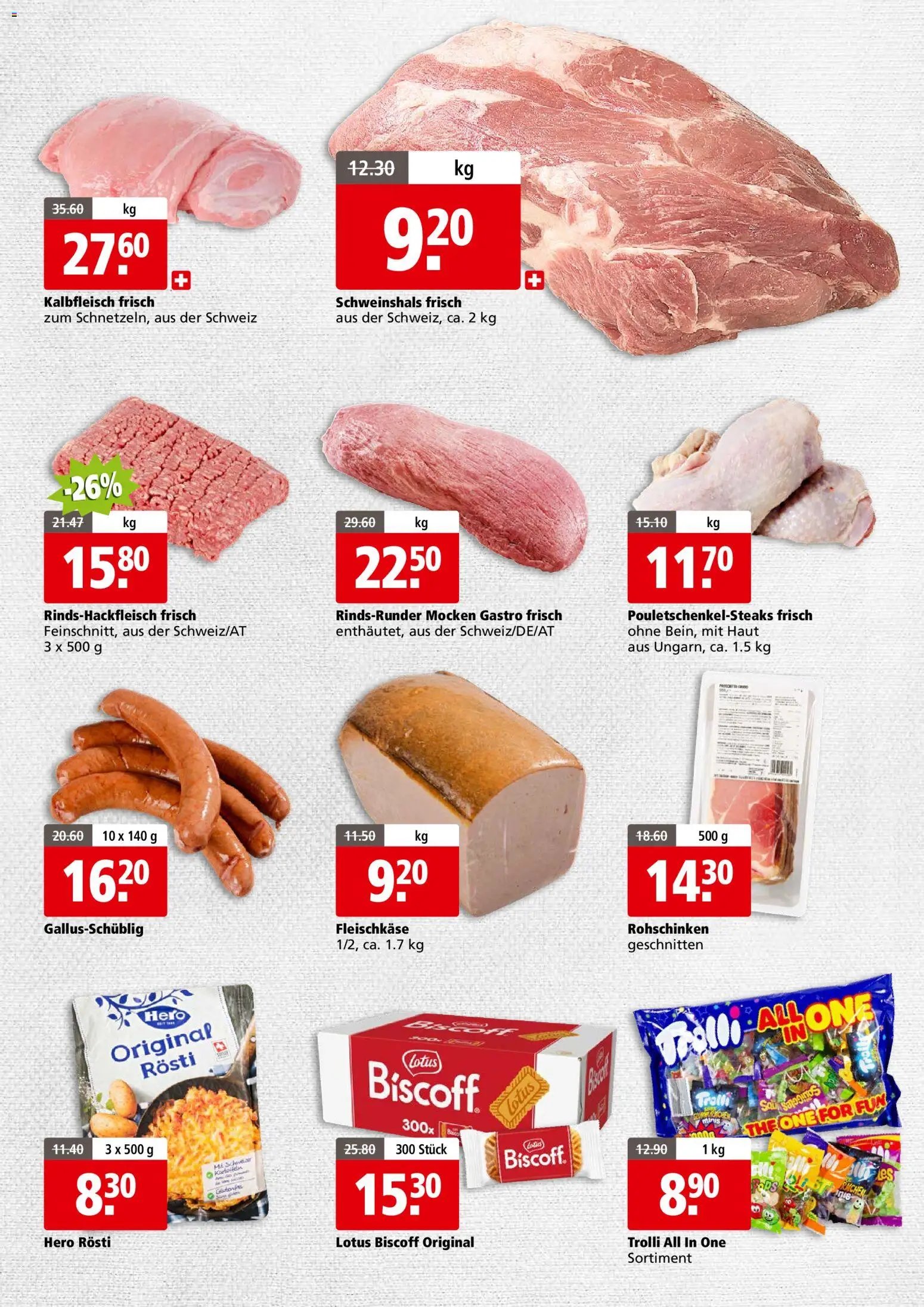 Aligro aktionen Business Schlieren, Gossau SG, Frauenfeld, Rapperswil-Jona, Sargans, Bern (2026-03-30 - 2026-04-04)