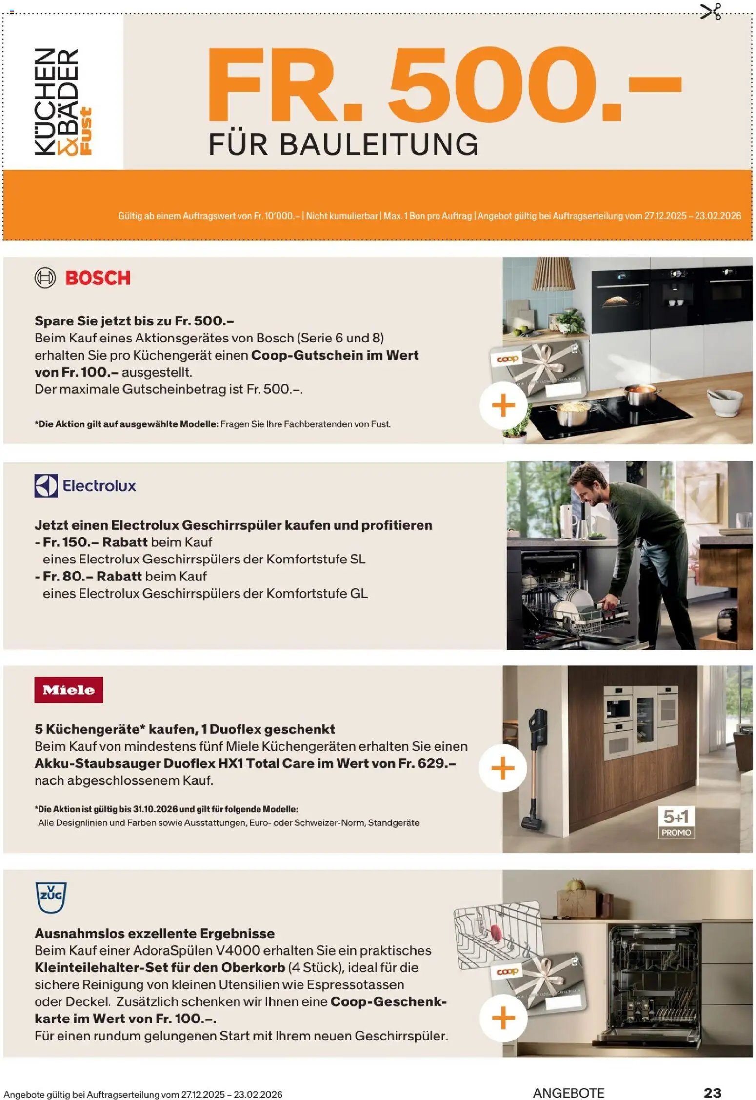 Fust Aktionen Küchen- und Badezimmerprospekt (2025-12-27 - 2026-02-23)