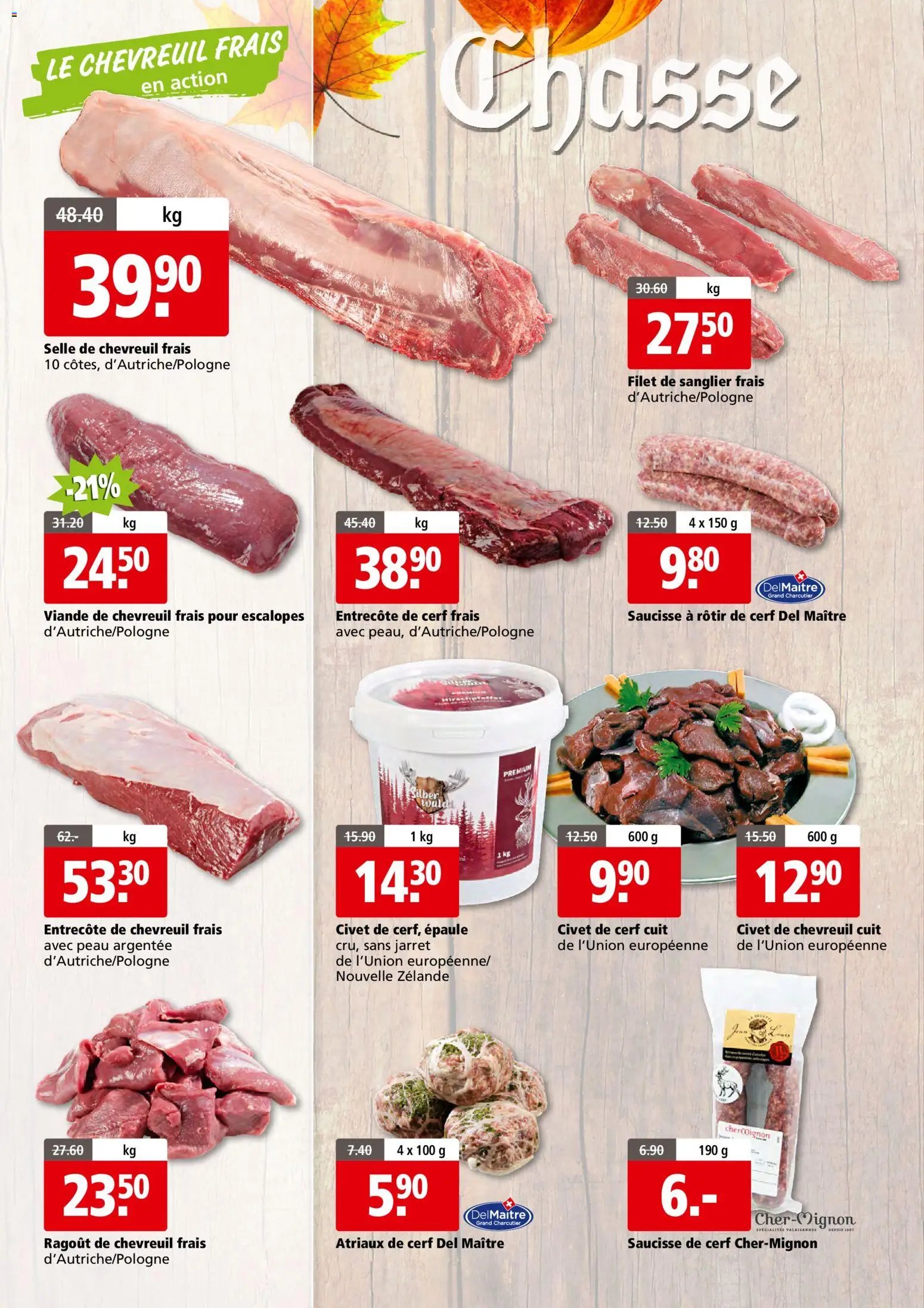 Aligro Aktionen Chasse Chavannes, Matran, Genève, Sion (2025-10-27 - 2025-11-01) | 4