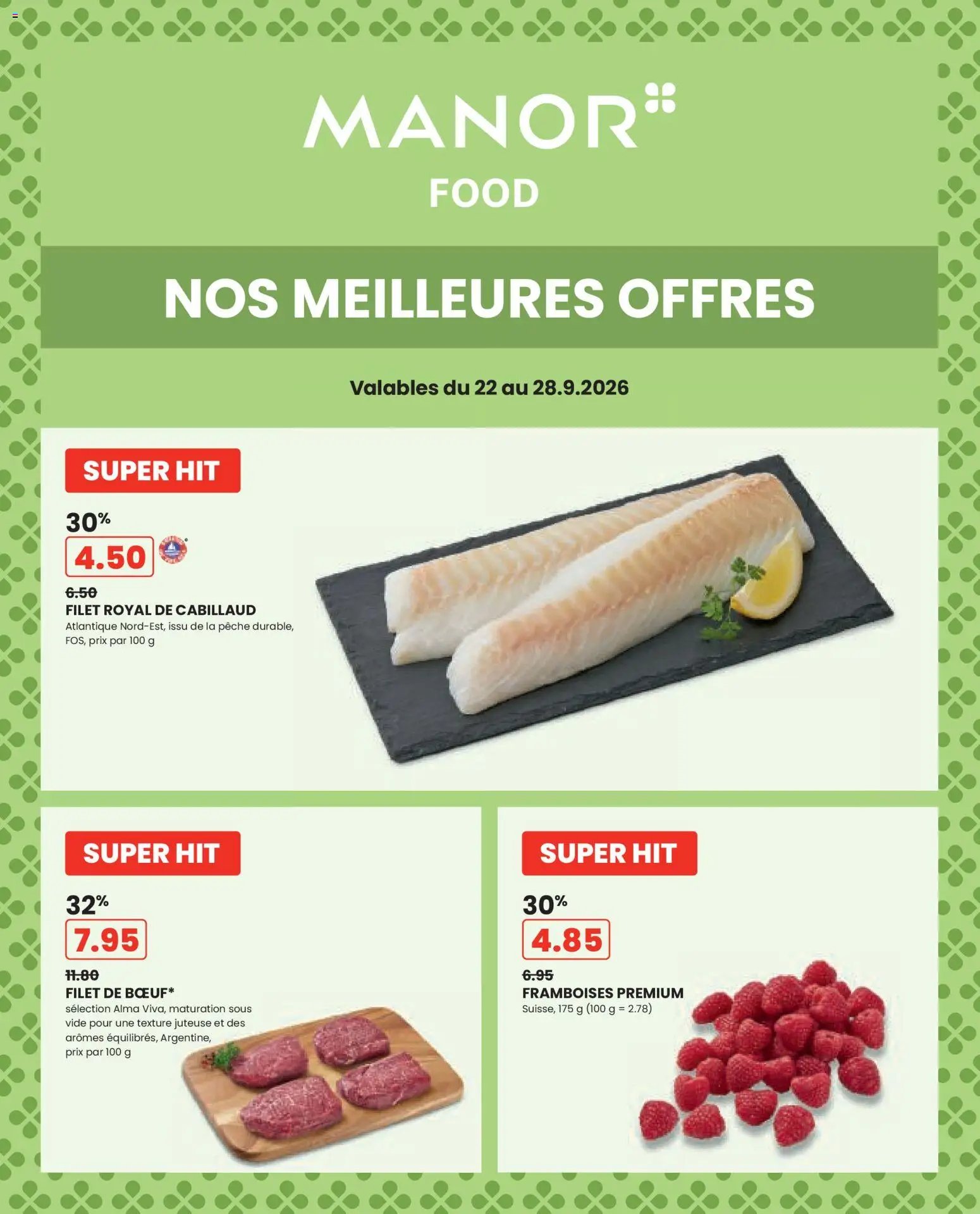 Manor aktionen FR