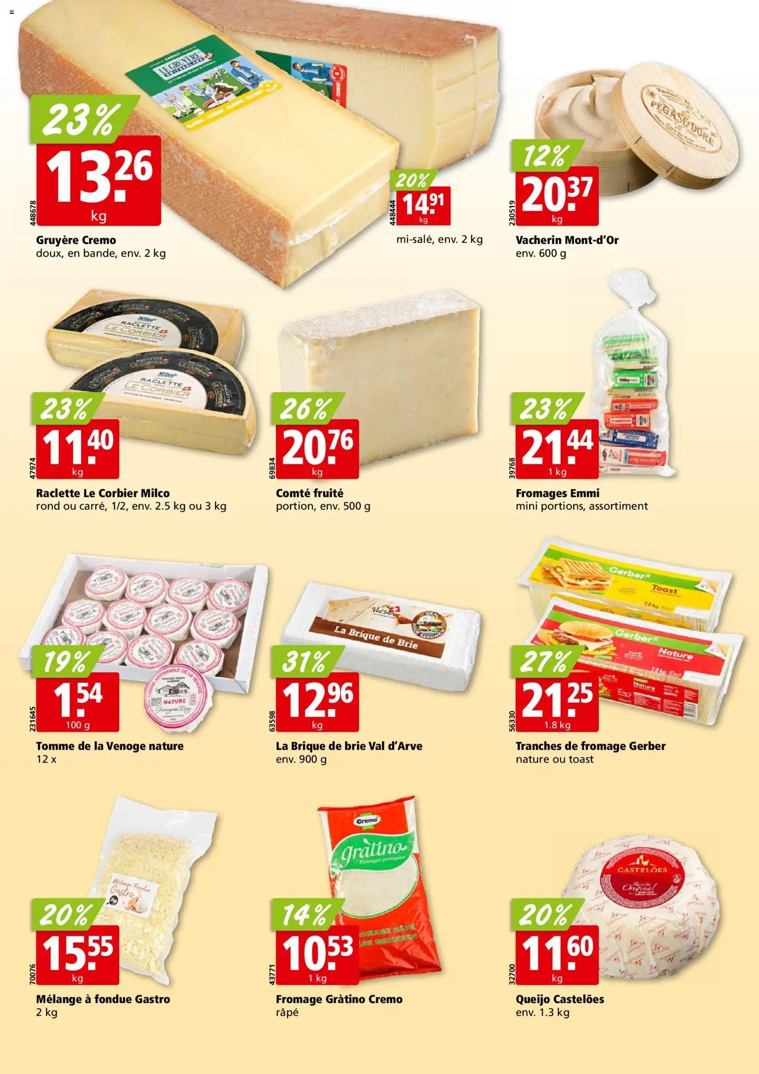 Aligro aktionen Chavannes, Matran, Genève, Sion