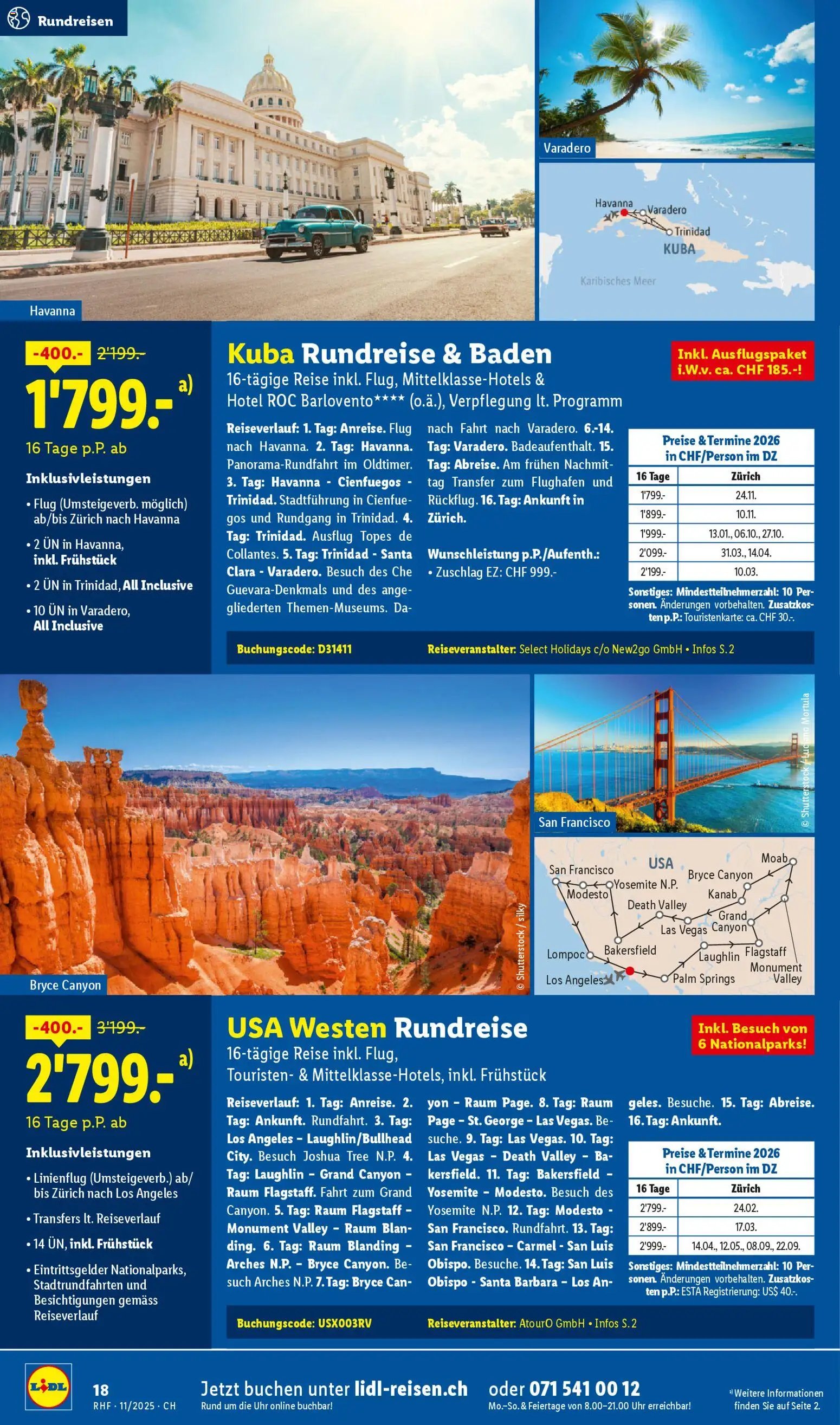 Lidl Aktionen Reisen November (2025-10-29 - 2025-11-30) | 18