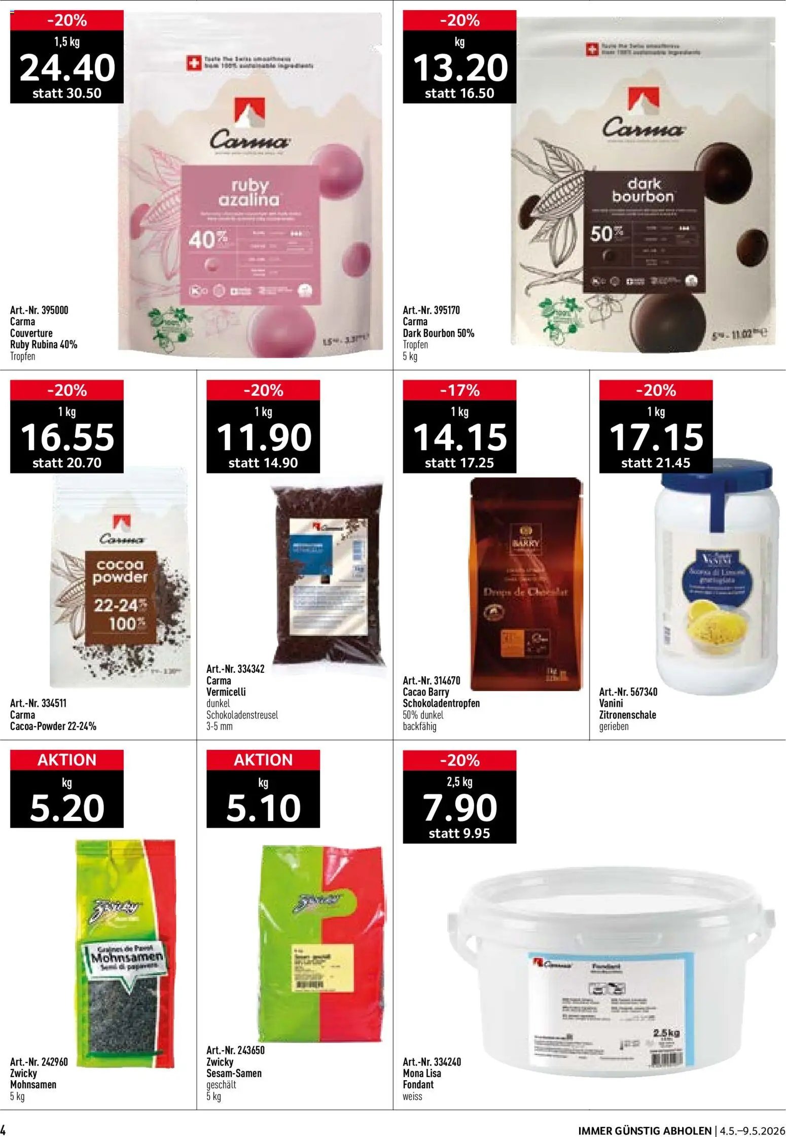 Prodega aktionen Bäckerei (2026-05-04 - 2026-05-09)