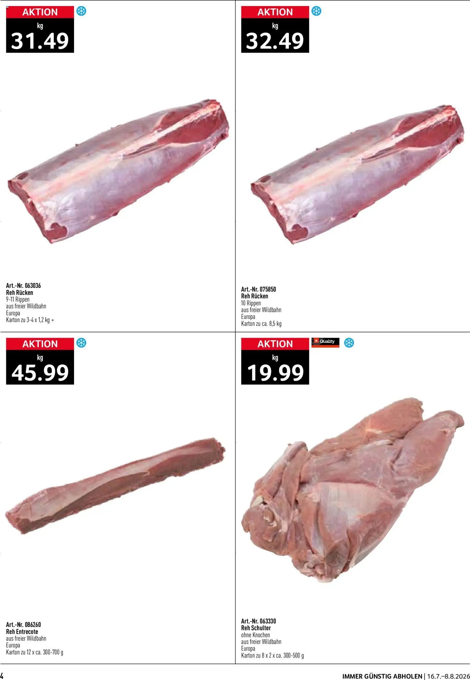 Prodega aktionen Wildvorverkauf