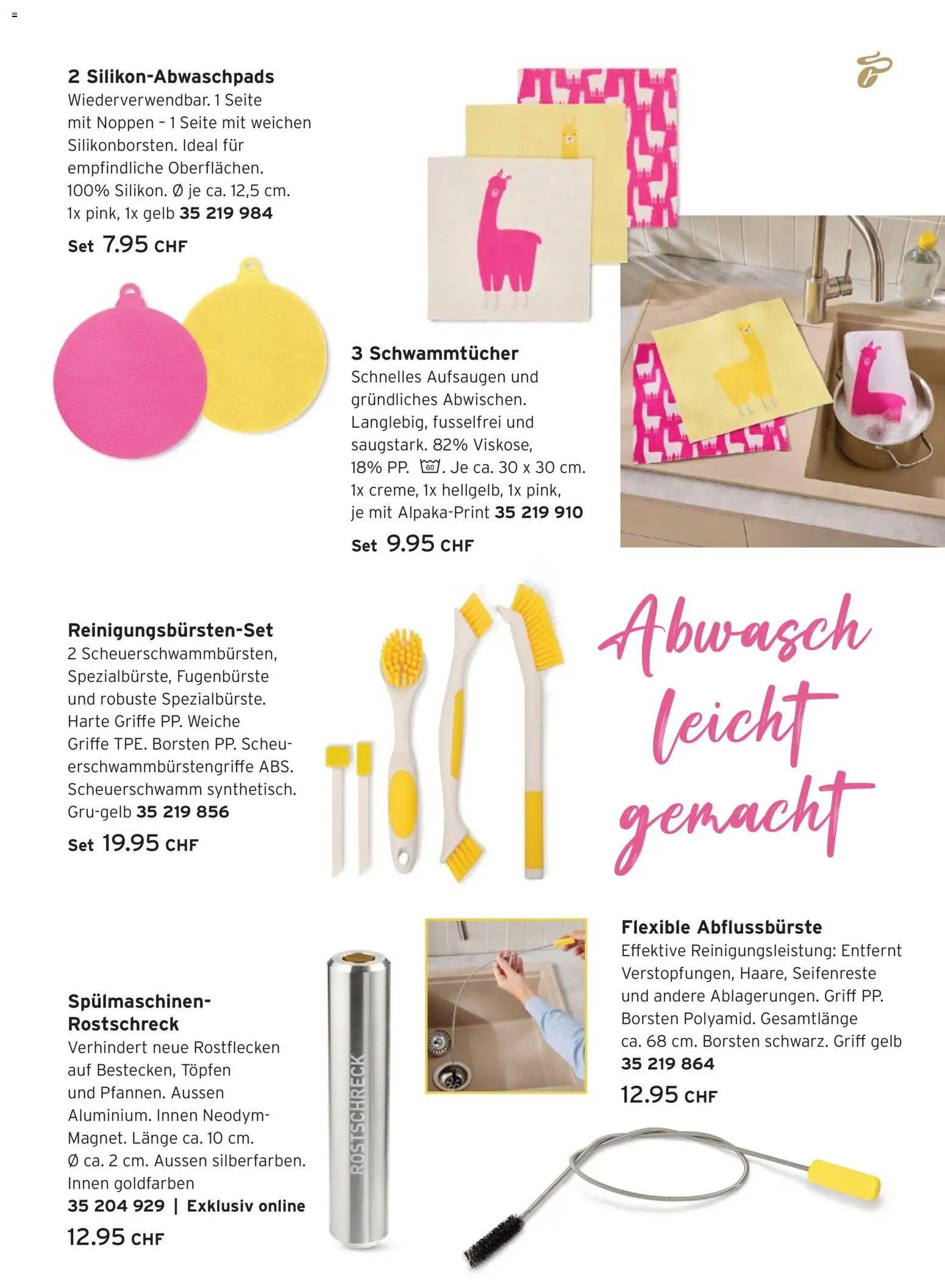 Tchibo aktionen Alpaka cleaning collection