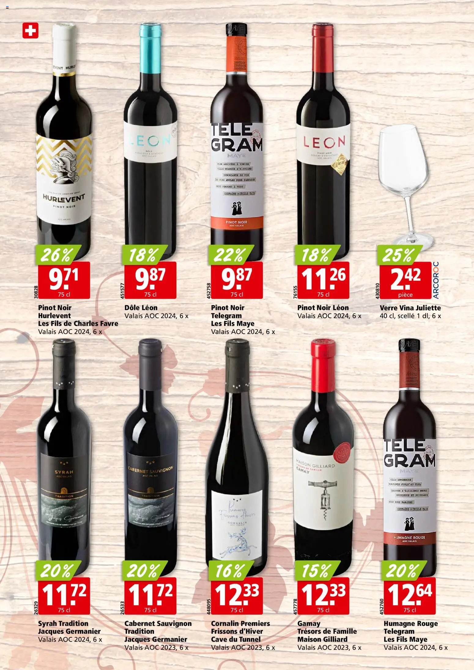 Aligro aktionen Vins Sion