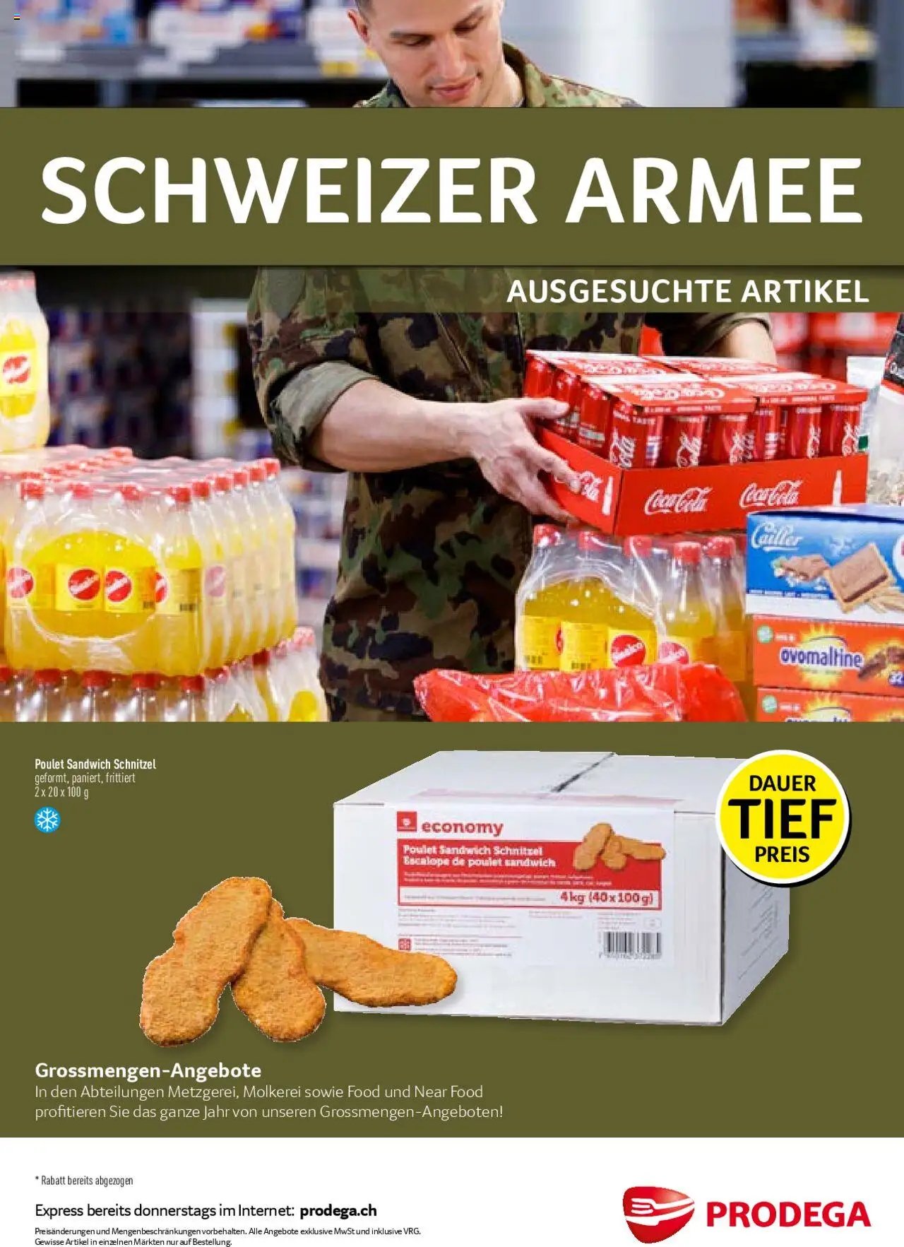 Prodega Aktionen Schweizer Armee (2025-04-15 - 2025-12-31)