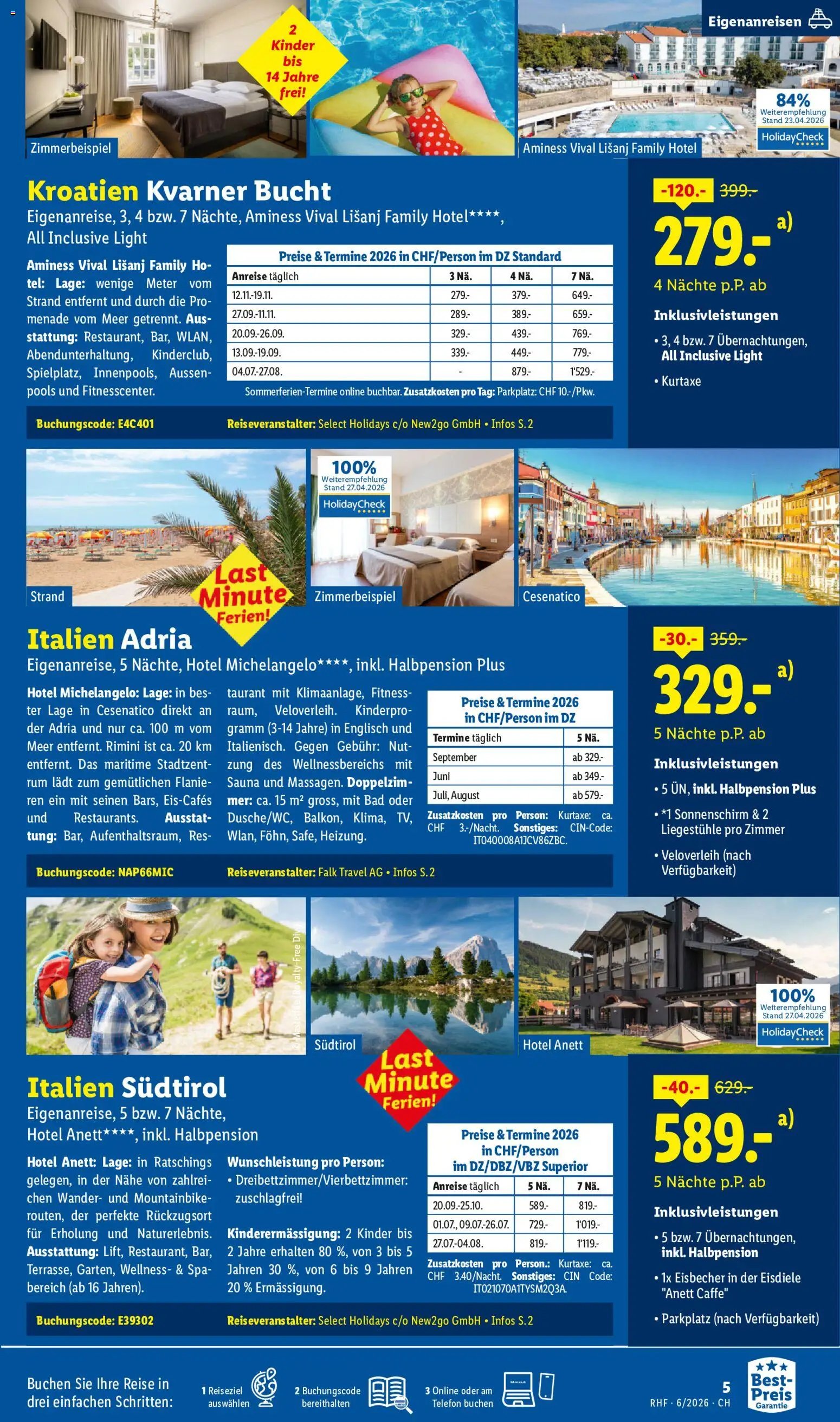 Lidl Aktionen Reisen