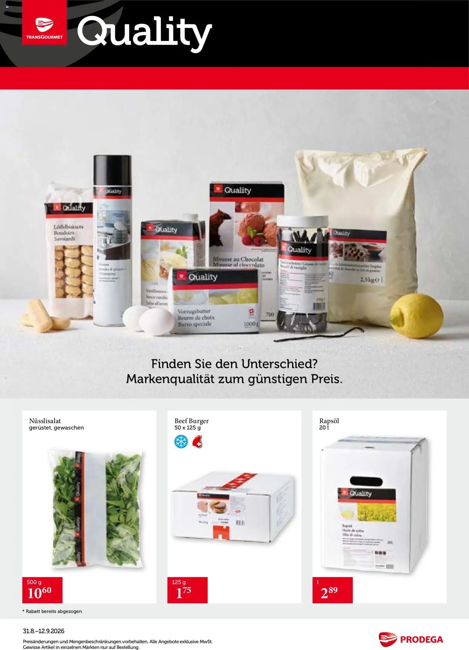 Prodega aktionen Transgourmet Quality