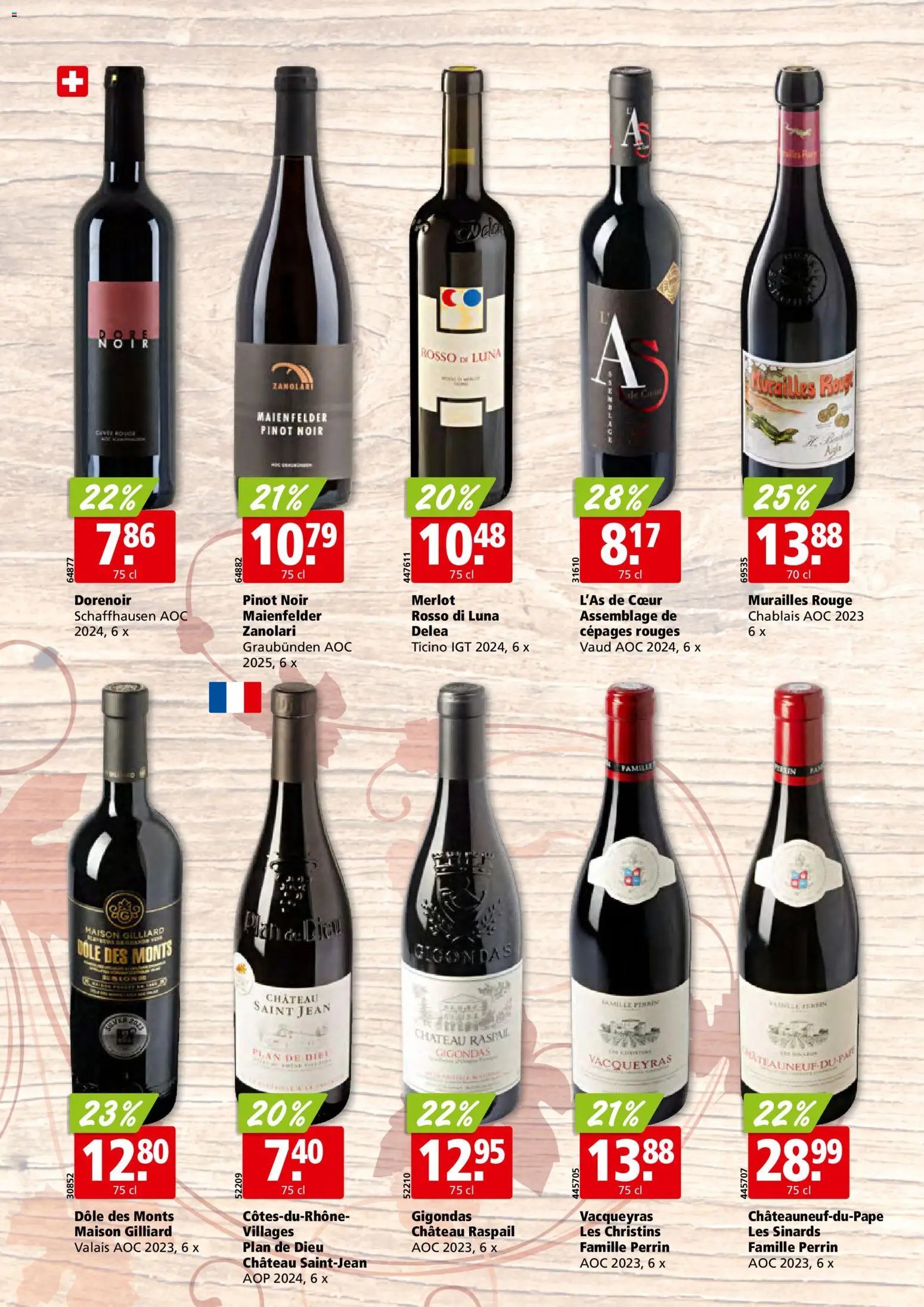 Aligro aktionen Wein Schlieren, Gossau SG, Frauenfeld, Rapperswil-Jona, Sargans, Bern