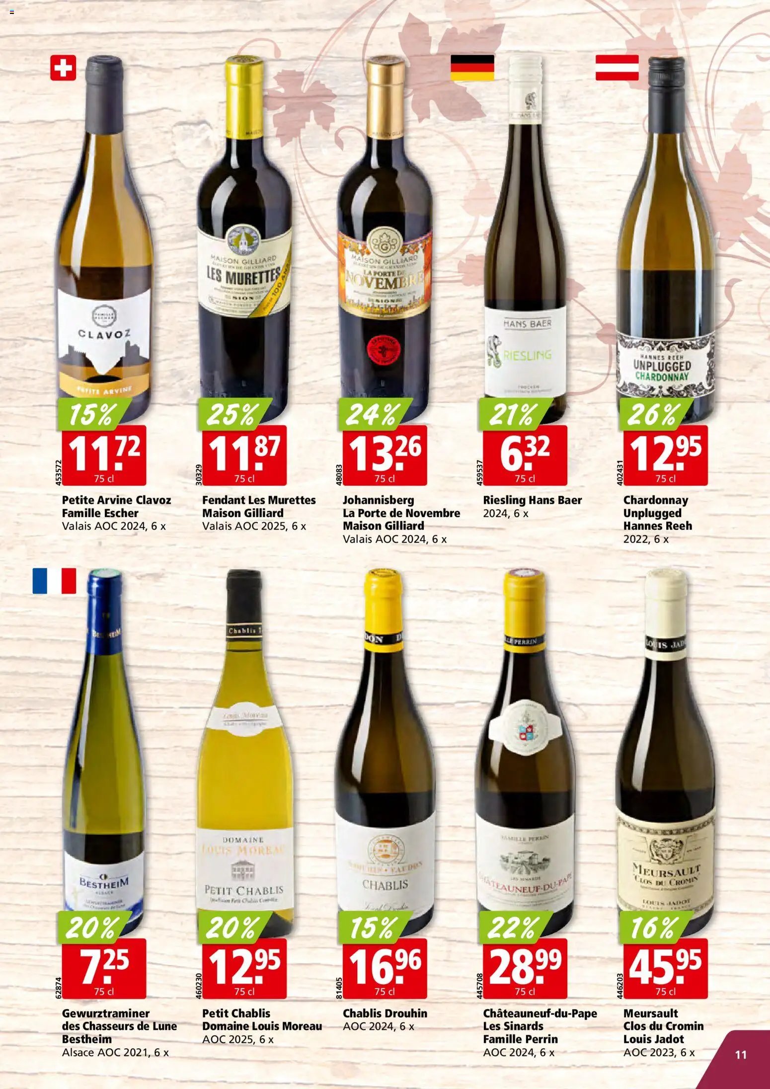 Aligro aktionen Wein Schlieren, Gossau SG, Frauenfeld, Rapperswil-Jona, Sargans, Bern
