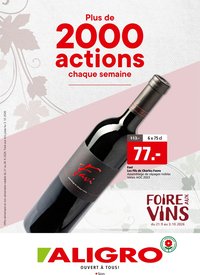 Aligro aktionen Foire aux vins Sion