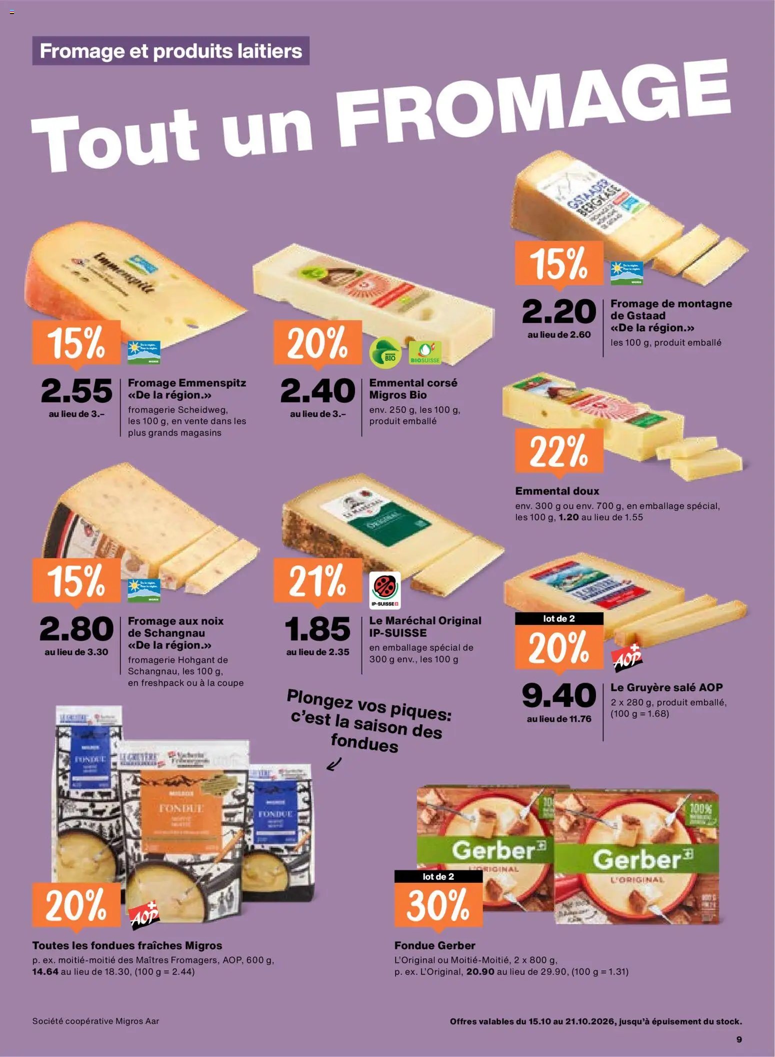 Migros aktionen FR