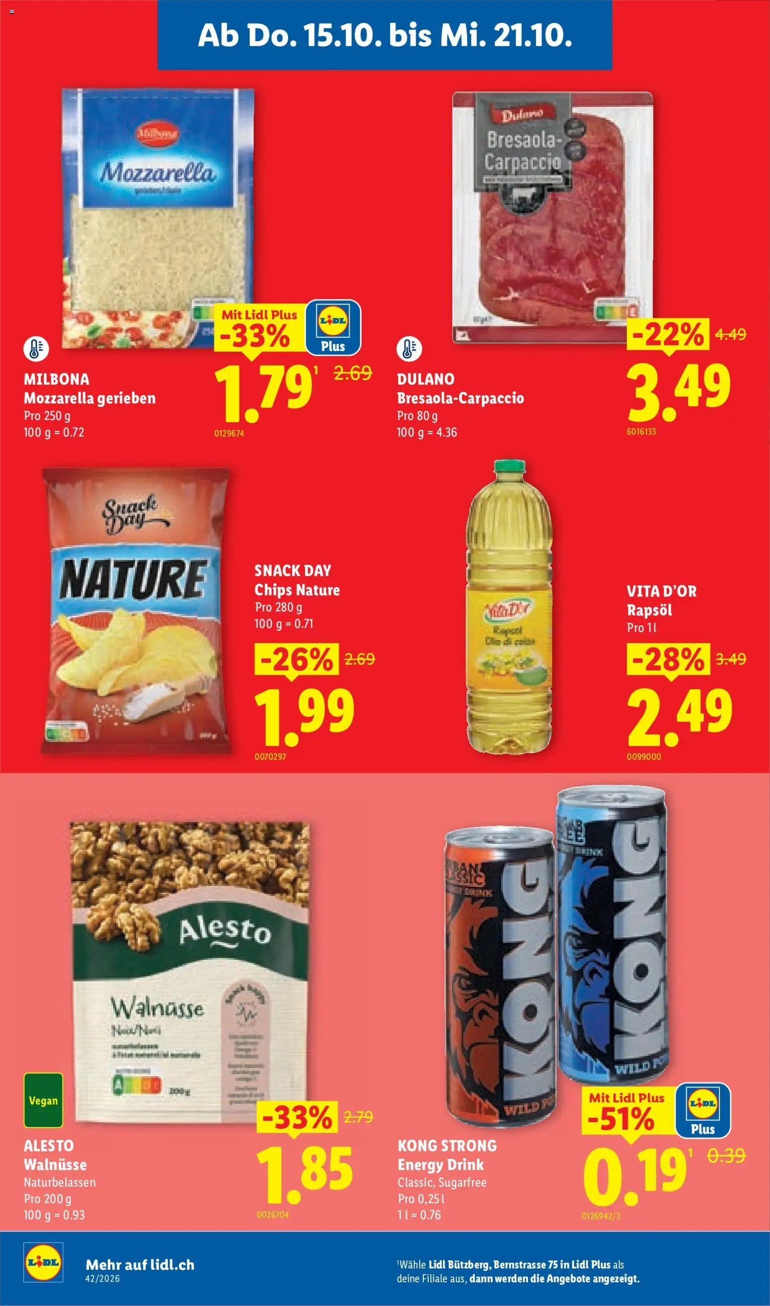 Lidl aktionen Bützberg Neueröffnung