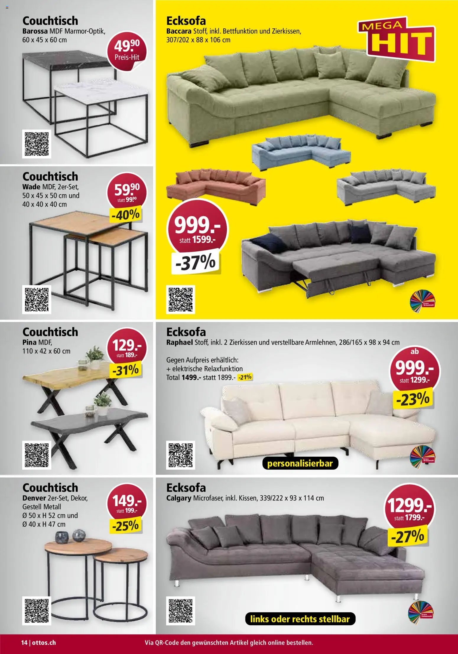 Otto's Aktionen Möbelflyer