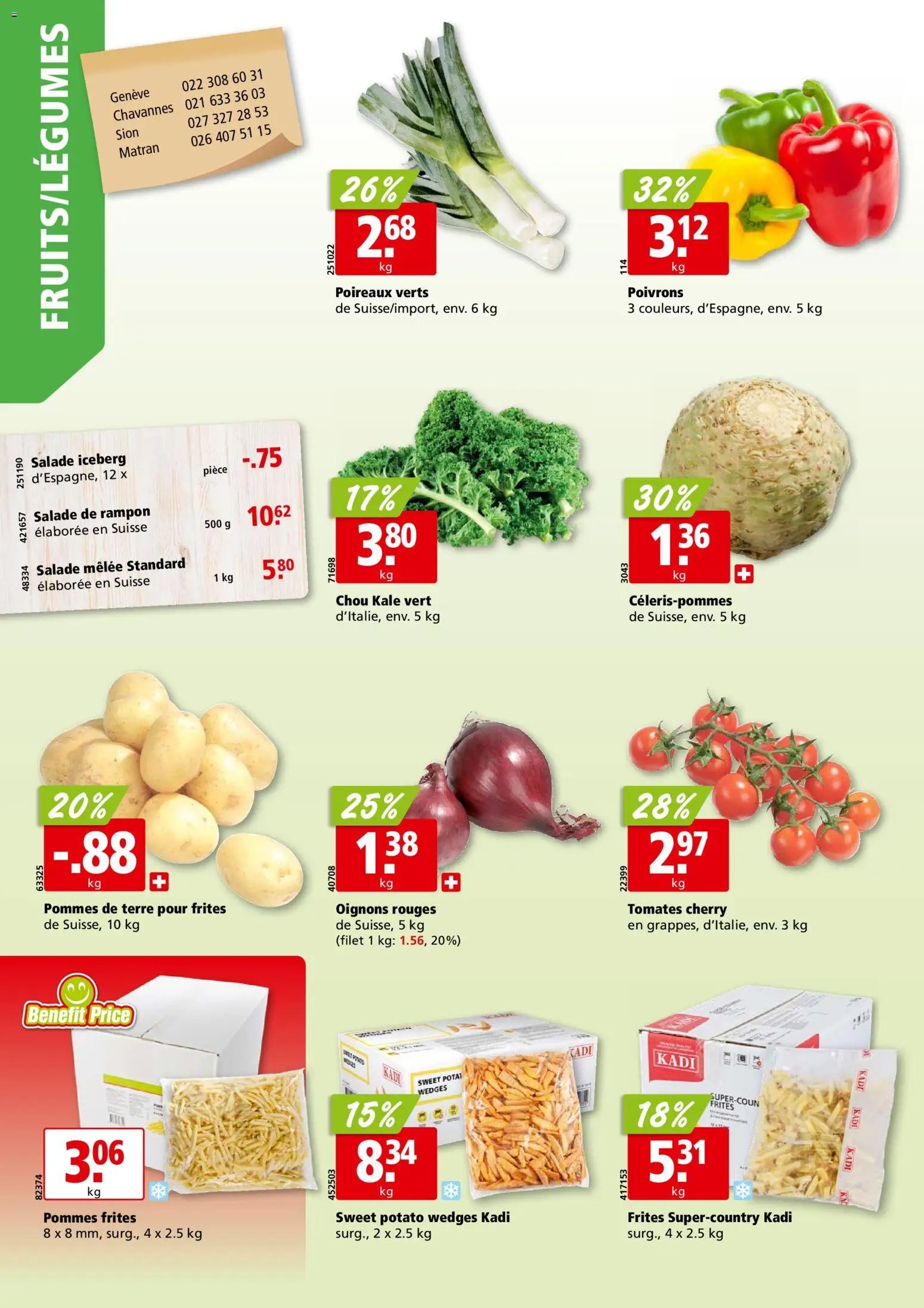 Aligro aktionen Chavannes, Matran, Genève, Sion (2026-03-09 - 2026-03-14)