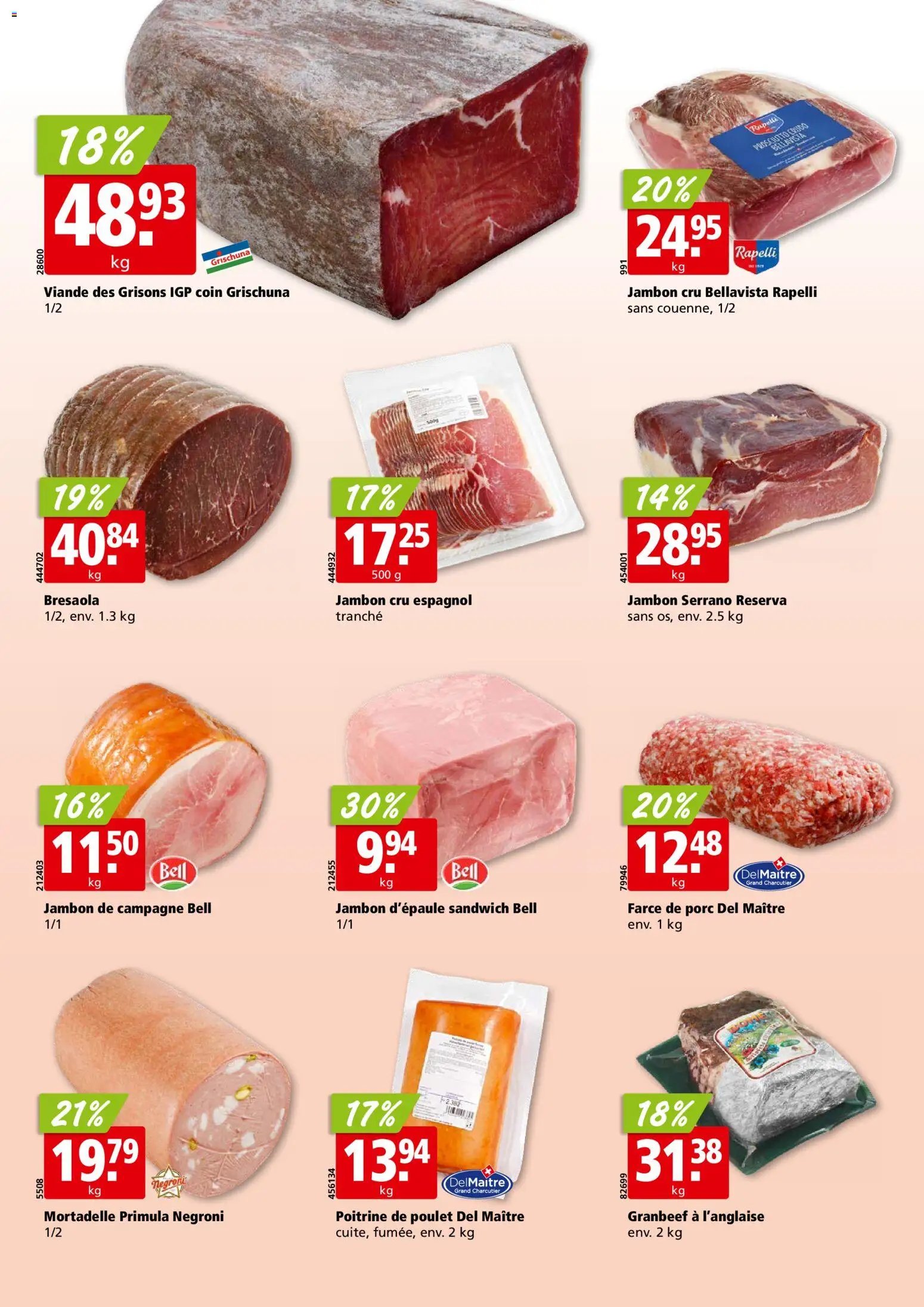 Aligro aktionen Chavannes, Matran, Genève, Sion (2026-03-09 - 2026-03-14)