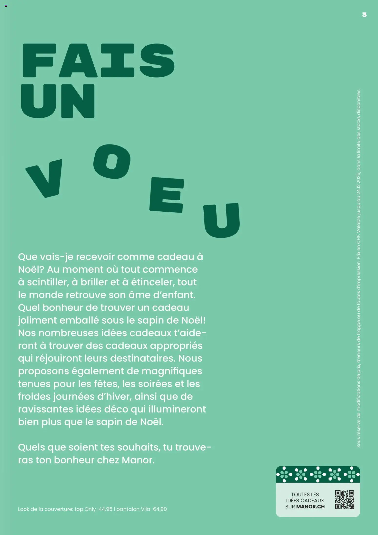 Manor Aktionen Le Noël des Grands Enfants (2025-11-06 - 2025-12-24)
