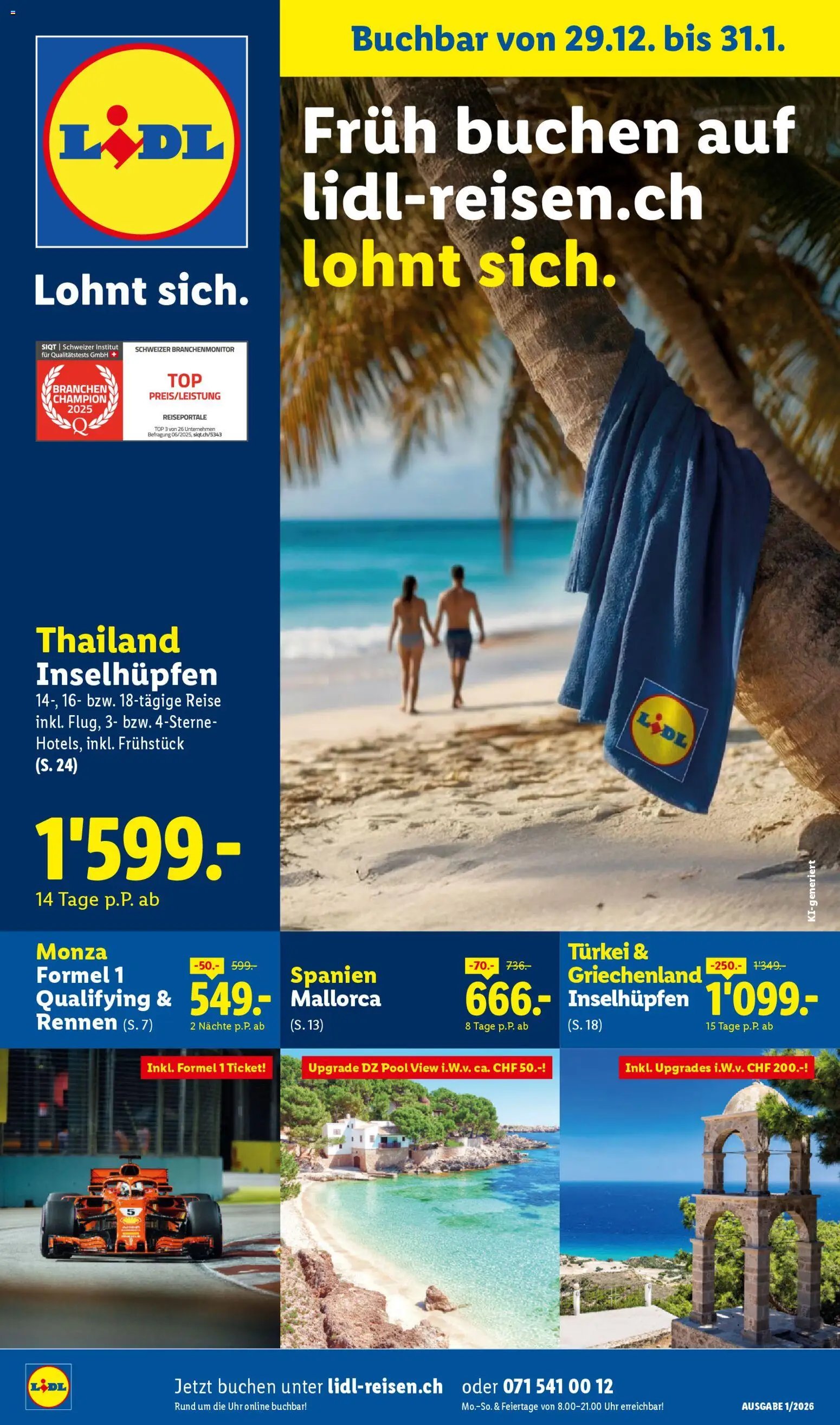 Lidl Aktionen Reisen Januar (2025-12-29 - 2026-01-31) | 1