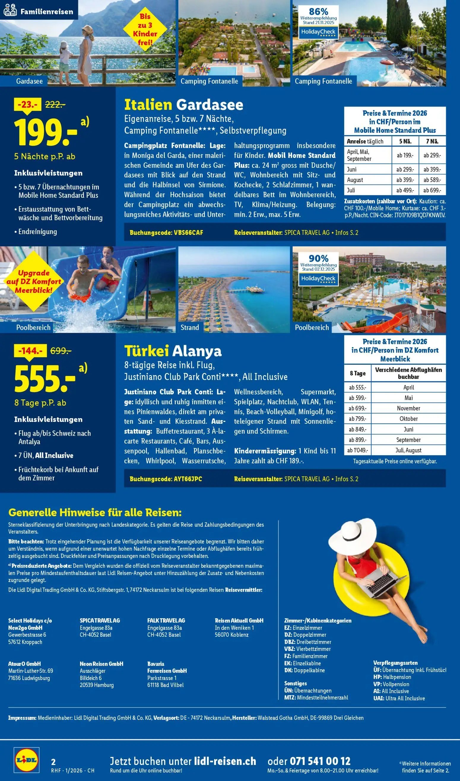 Lidl Aktionen Reisen Januar (2025-12-29 - 2026-01-31) | 2