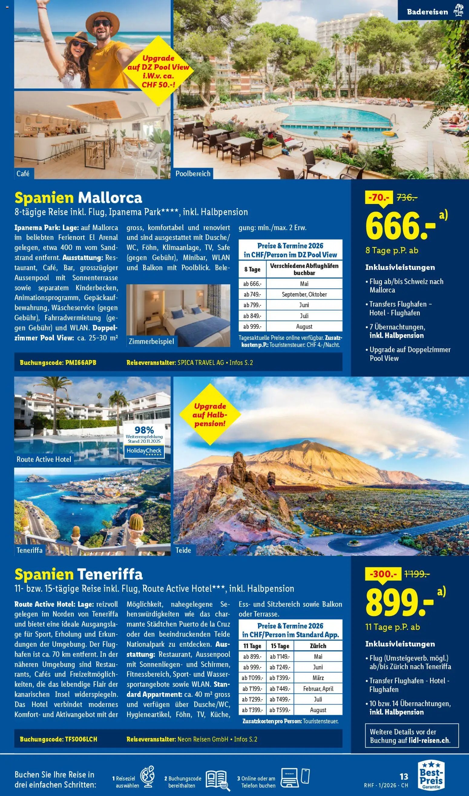 Lidl Aktionen Reisen Januar (2025-12-29 - 2026-01-31) | 13