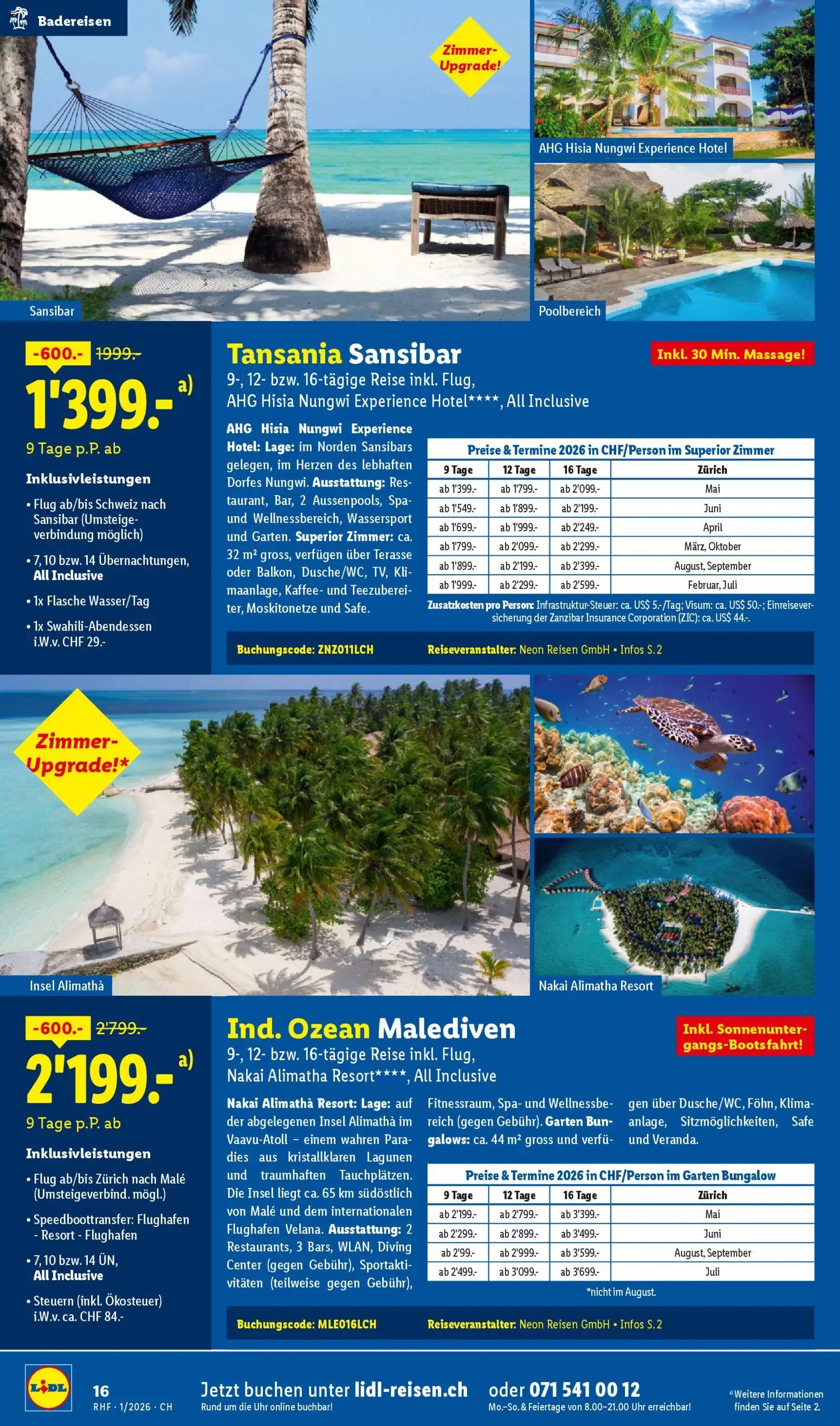 Lidl Aktionen Reisen Januar (2025-12-29 - 2026-01-31) | 16