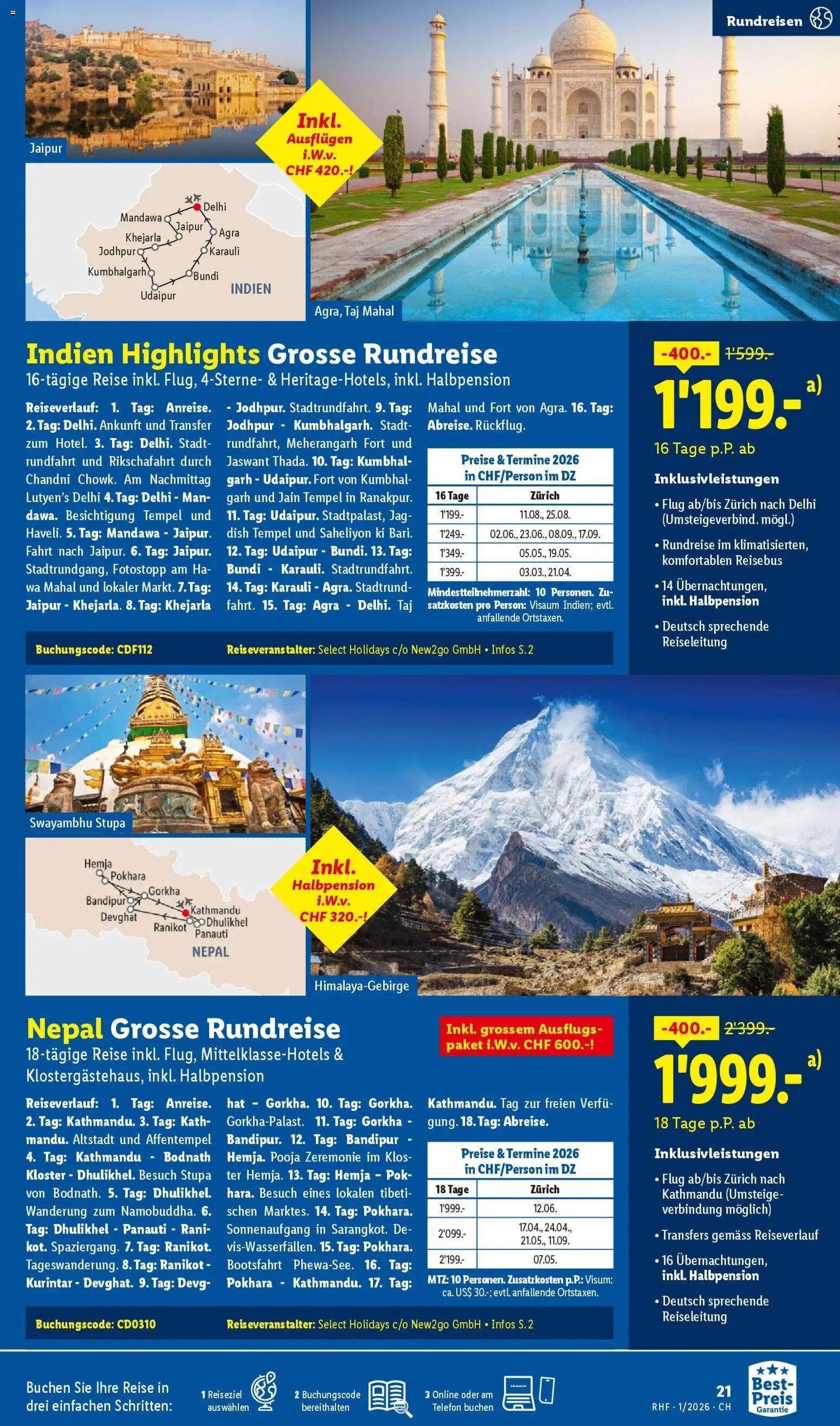 Lidl Aktionen Reisen Januar (2025-12-29 - 2026-01-31) | 21