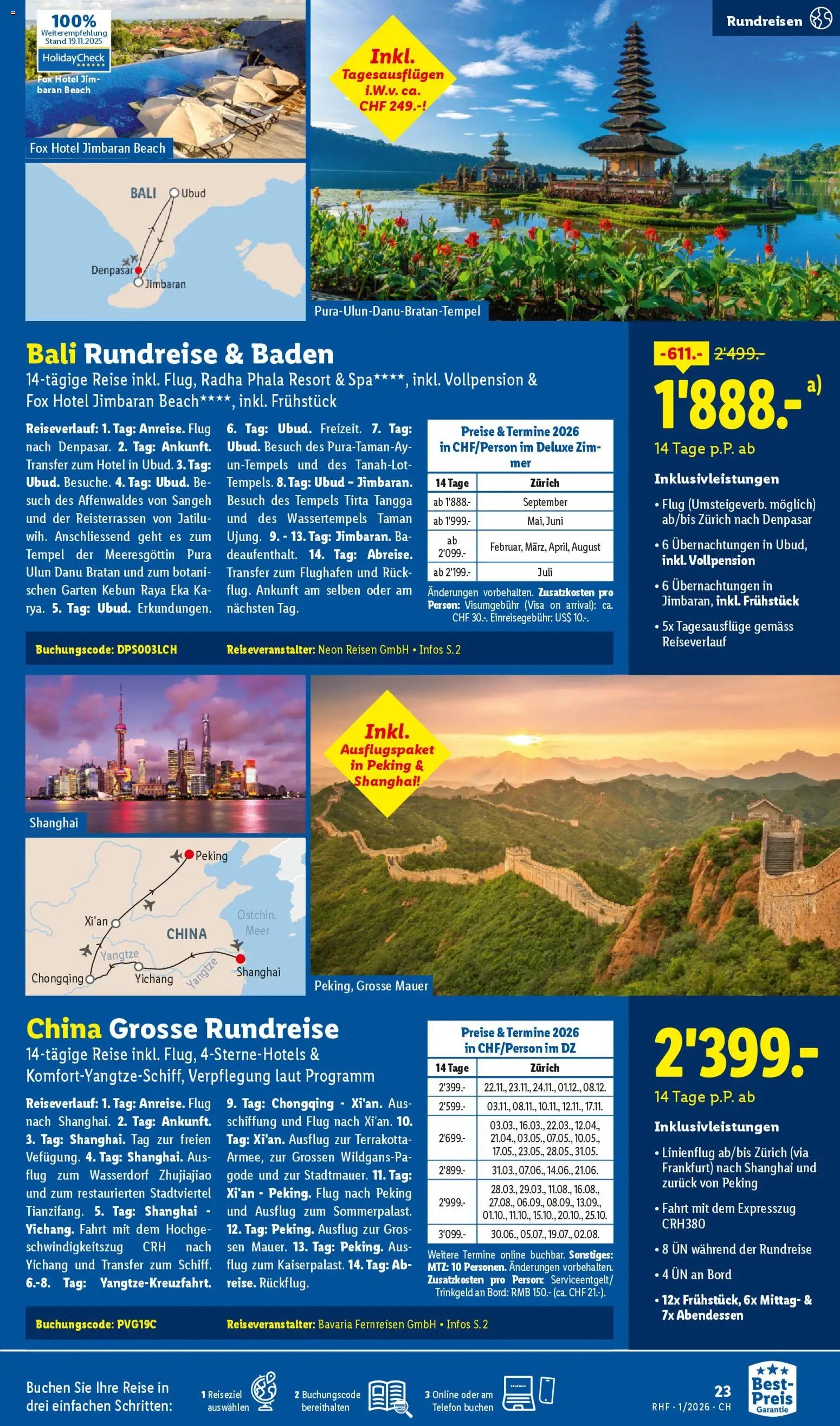 Lidl Aktionen Reisen Januar (2025-12-29 - 2026-01-31) | 23