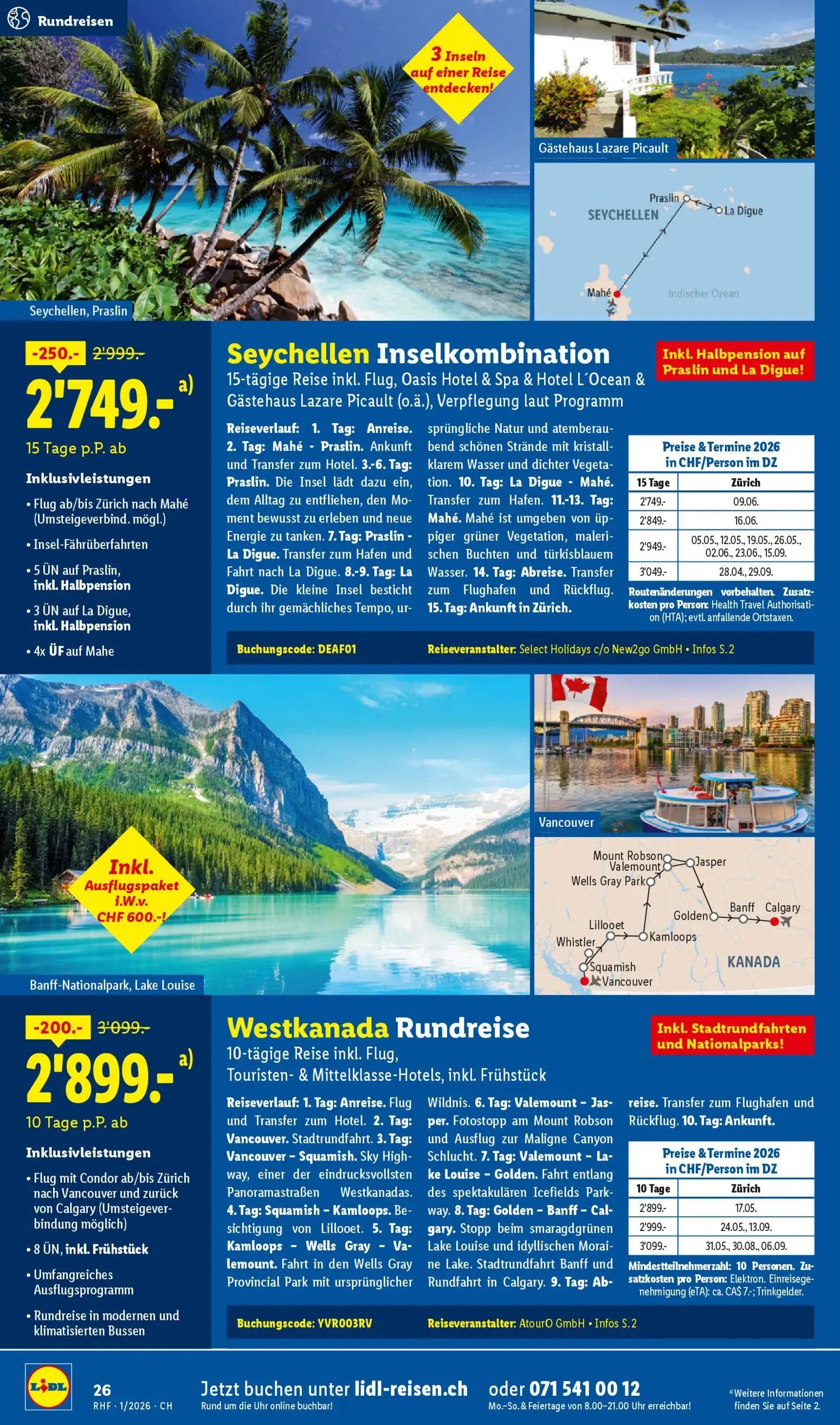 Lidl Aktionen Reisen Januar (2025-12-29 - 2026-01-31) | 26