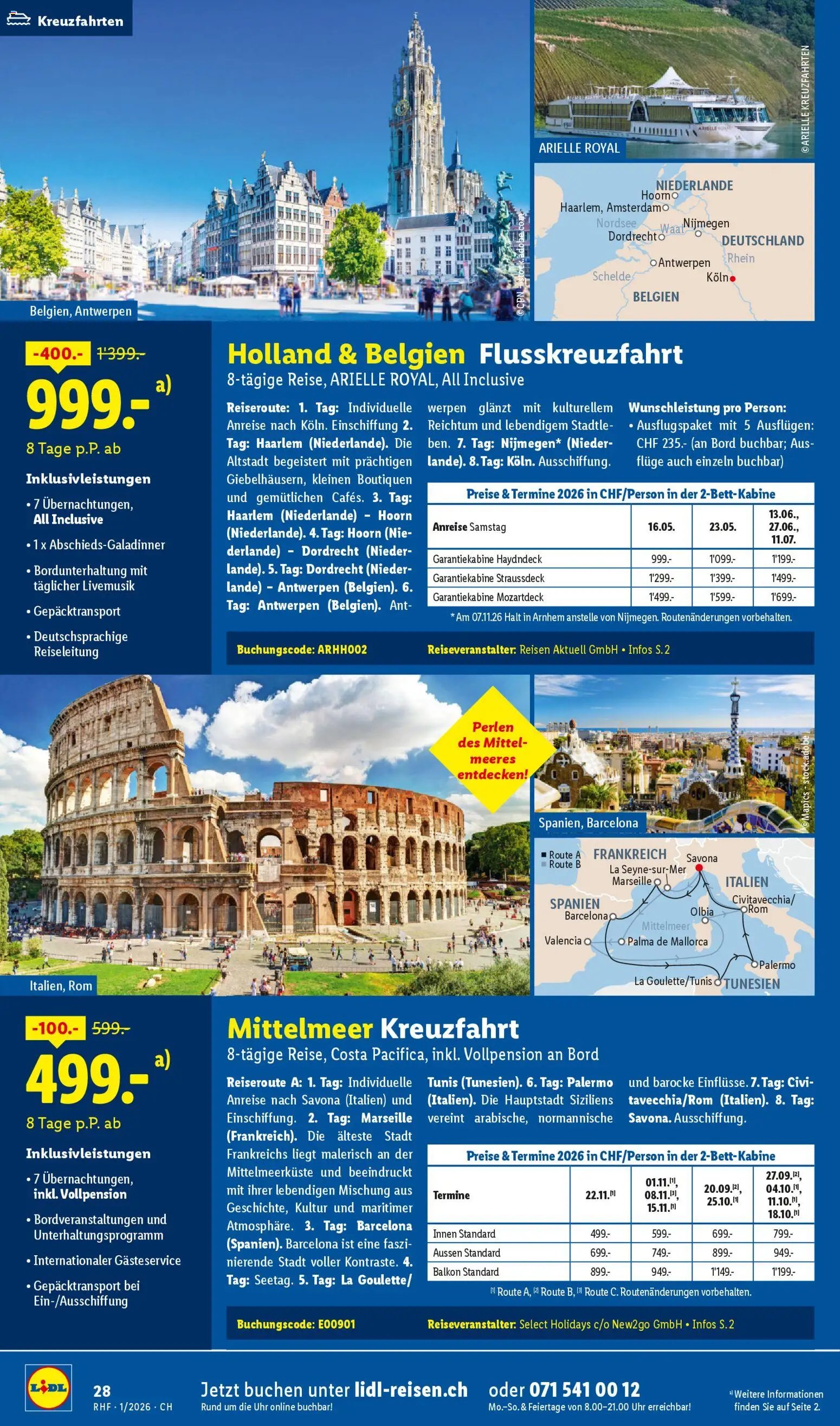 Lidl Aktionen Reisen Januar (2025-12-29 - 2026-01-31) | 28