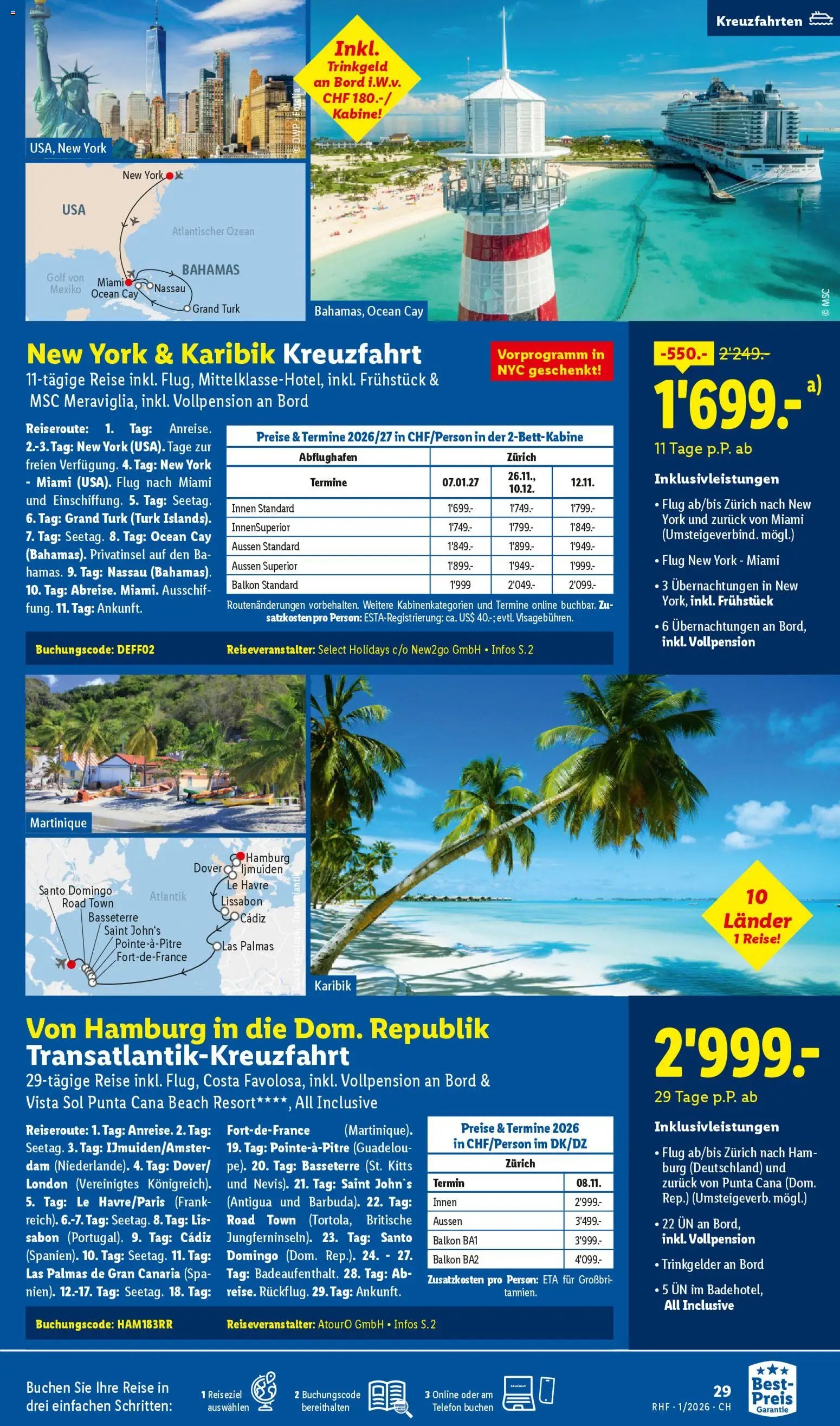 Lidl Aktionen Reisen Januar (2025-12-29 - 2026-01-31) | 29