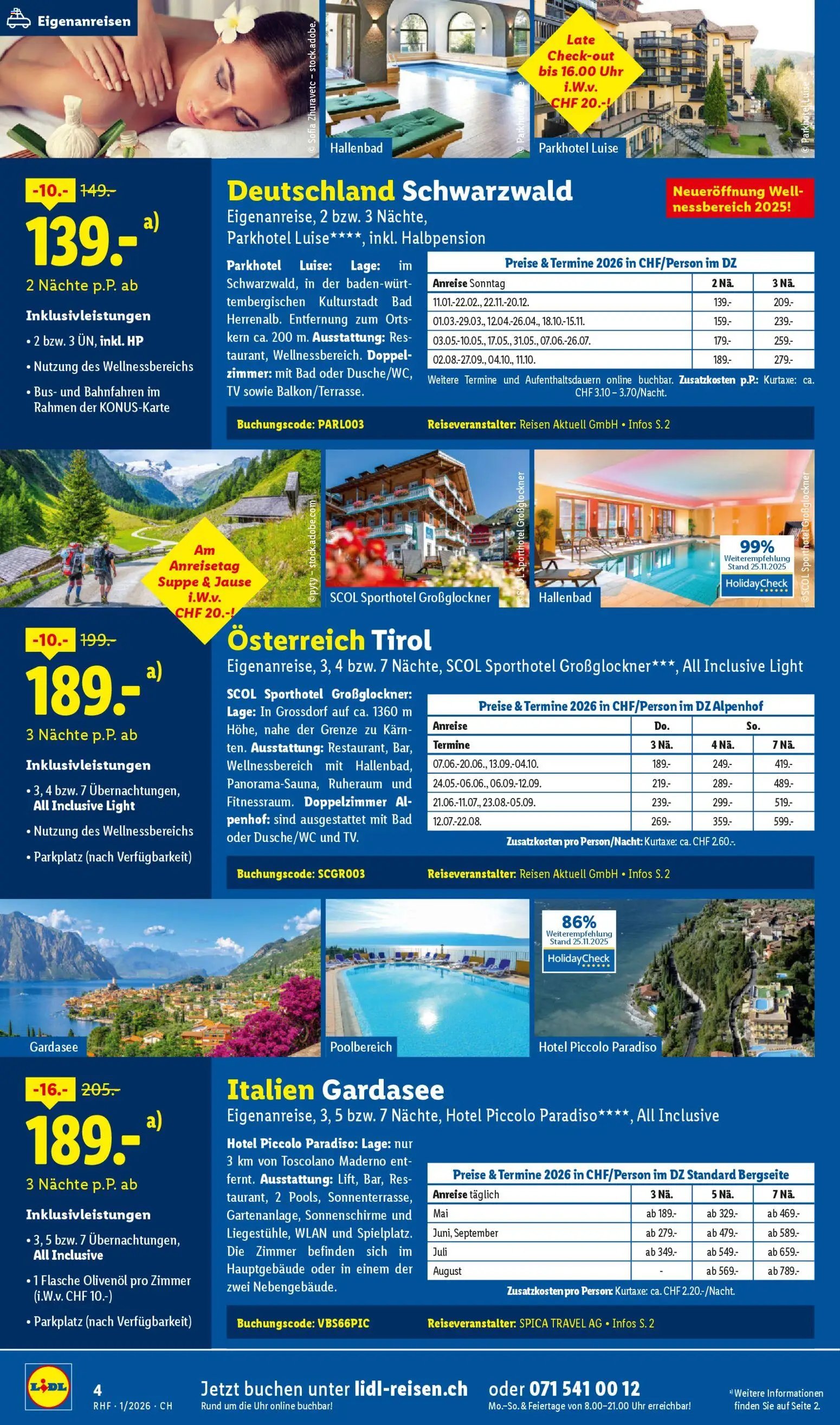 Lidl Aktionen Reisen Januar (2025-12-29 - 2026-01-31) | 4