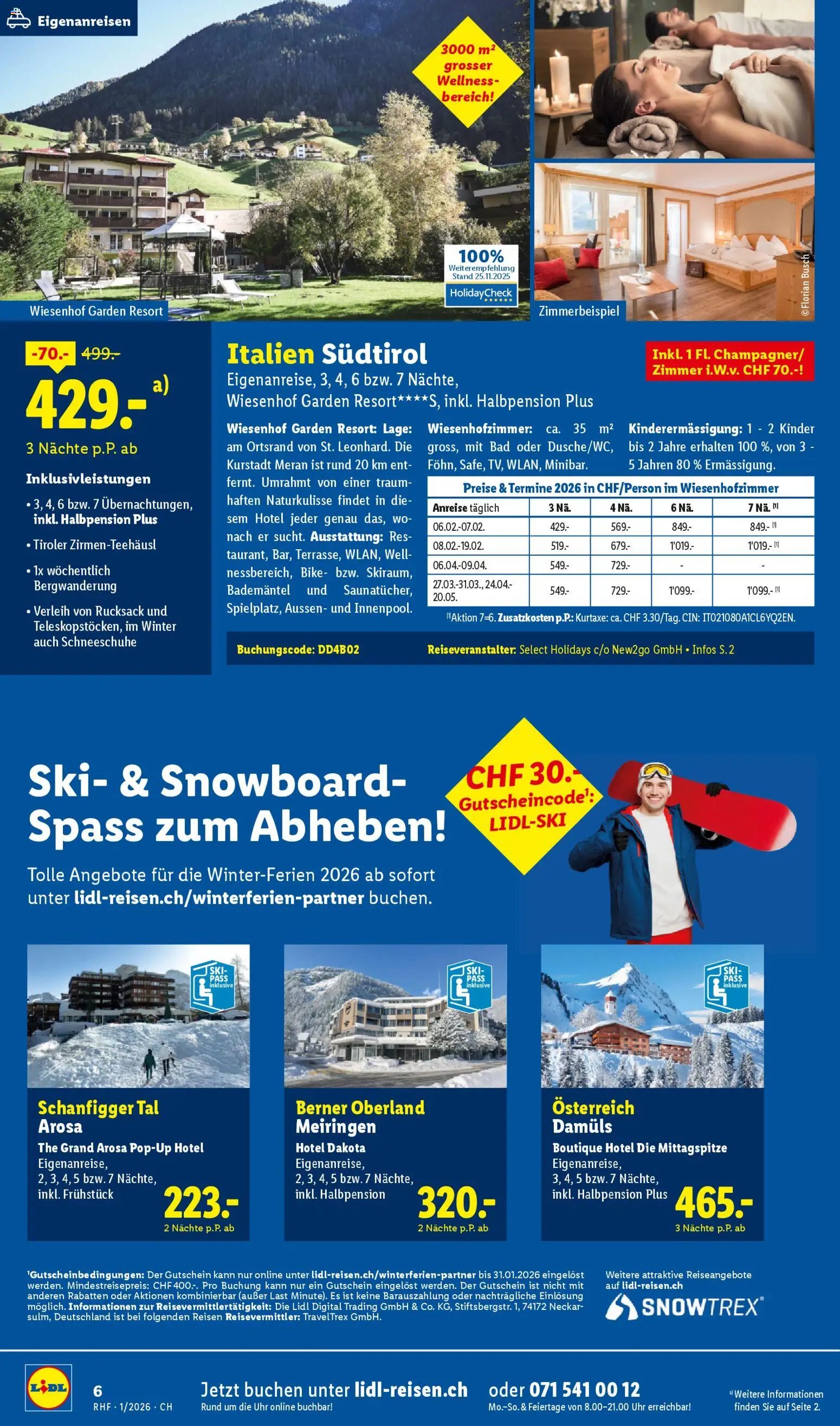 Lidl Aktionen Reisen Januar (2025-12-29 - 2026-01-31) | 6