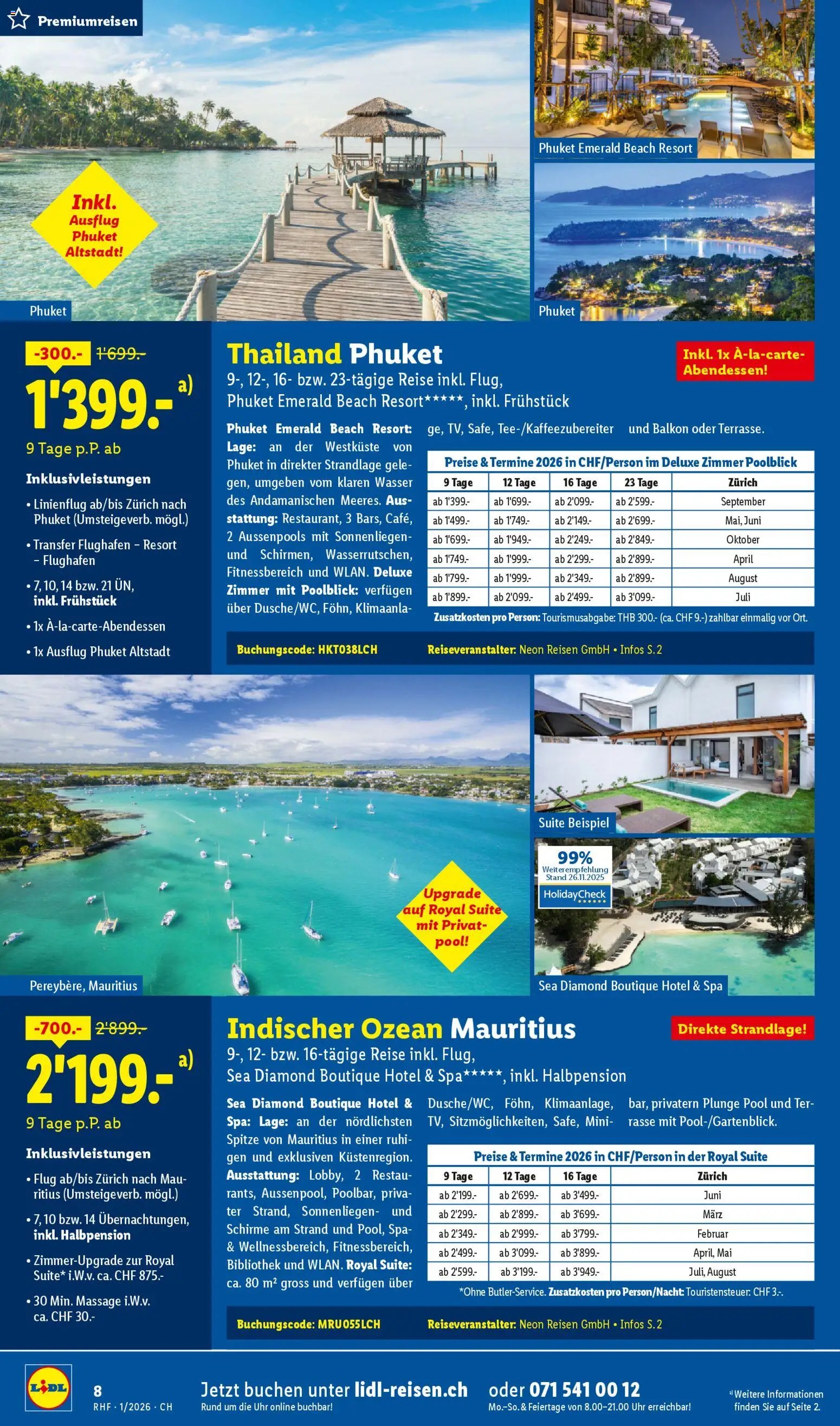 Lidl Aktionen Reisen Januar (2025-12-29 - 2026-01-31) | 8