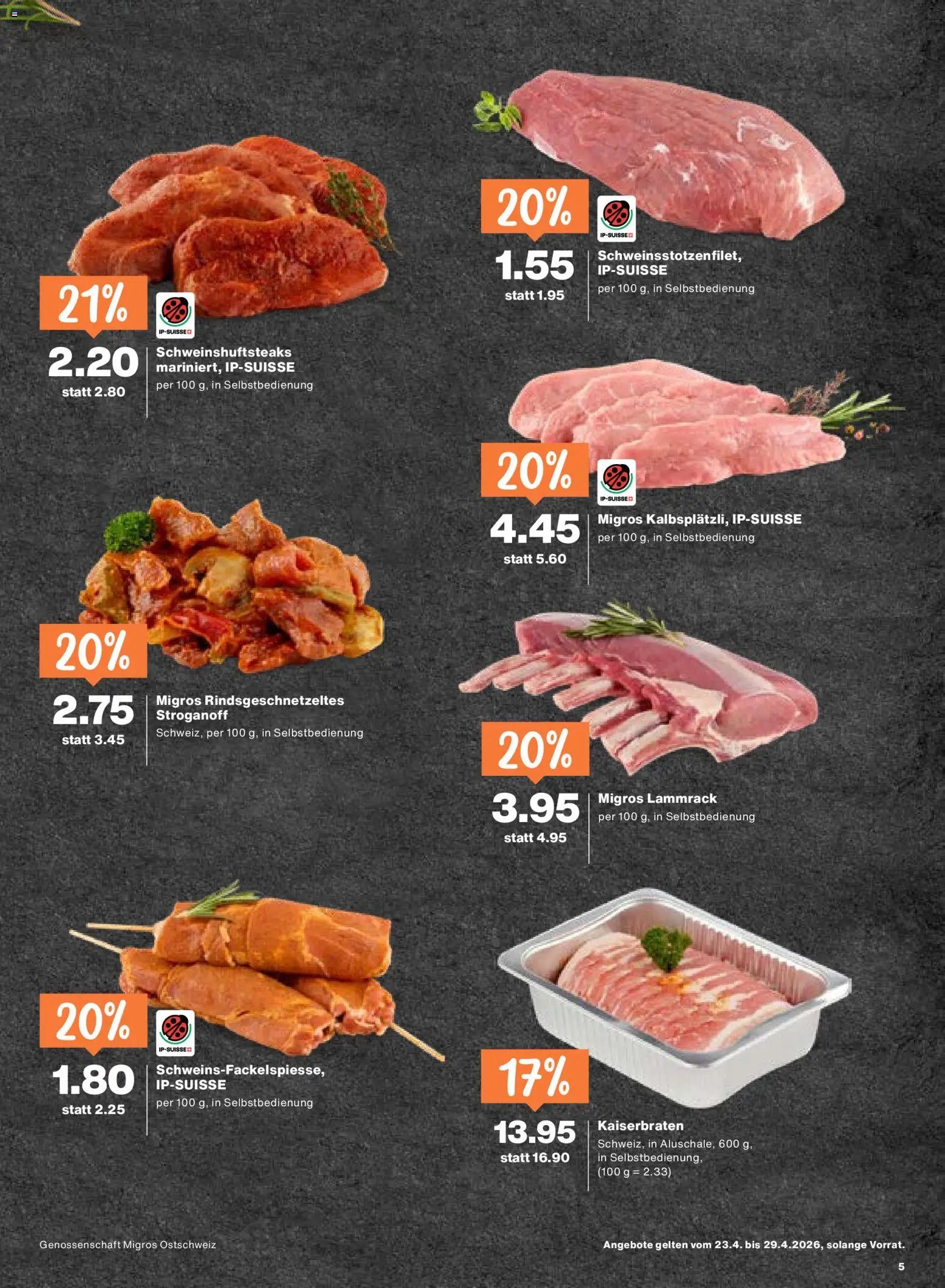 Migros aktionen (2026-04-23 - 2026-04-29)