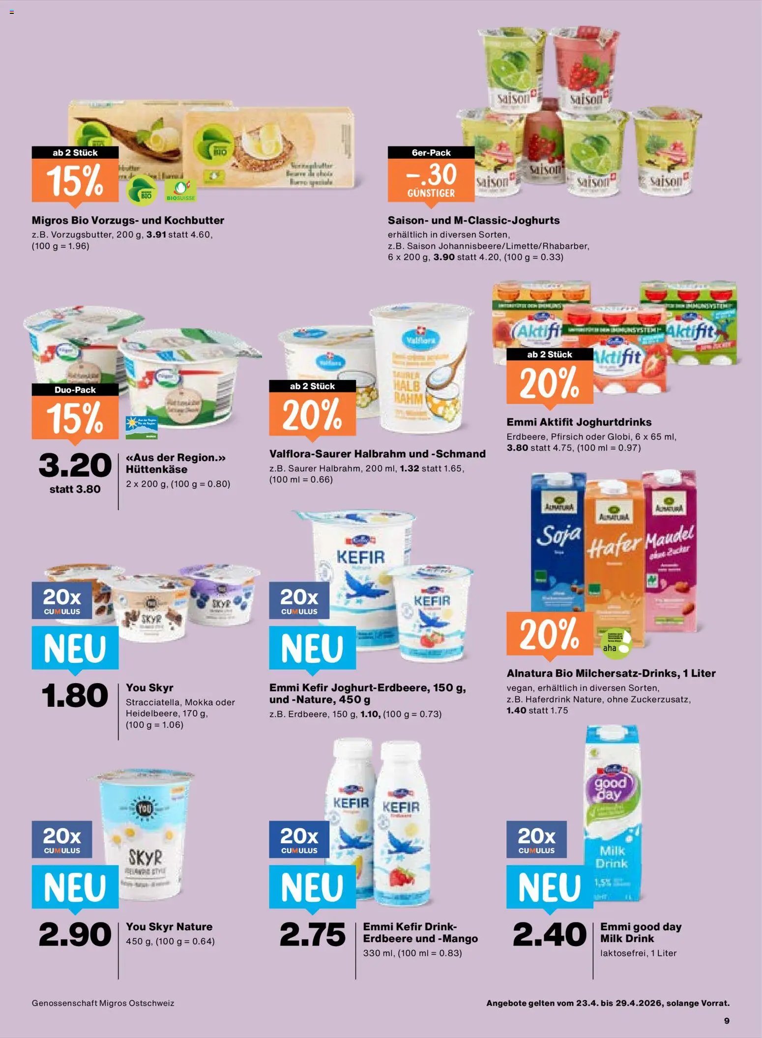 Migros aktionen (2026-04-23 - 2026-04-29)