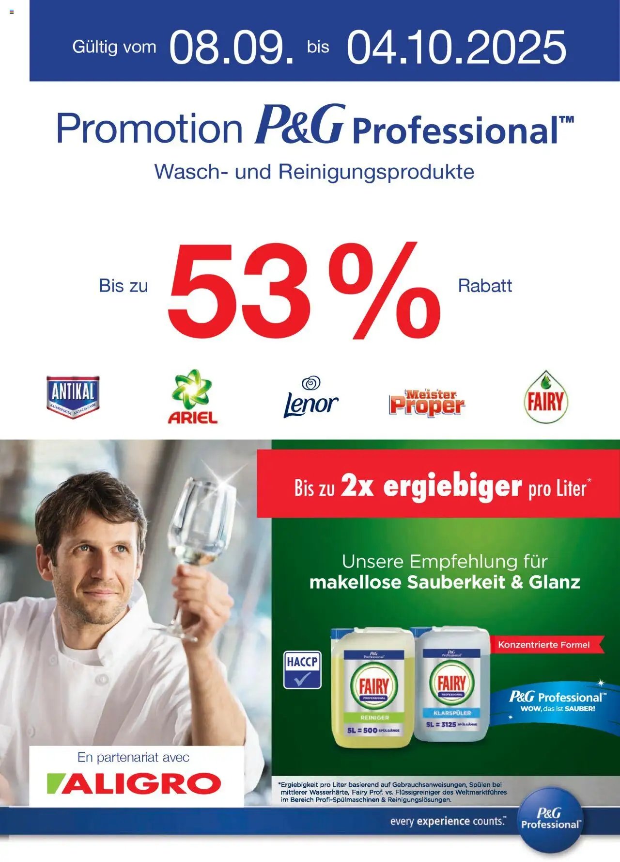 Aligro Aktionen Procter & Gamble (2025-09-08 - 2025-10-04) | 1