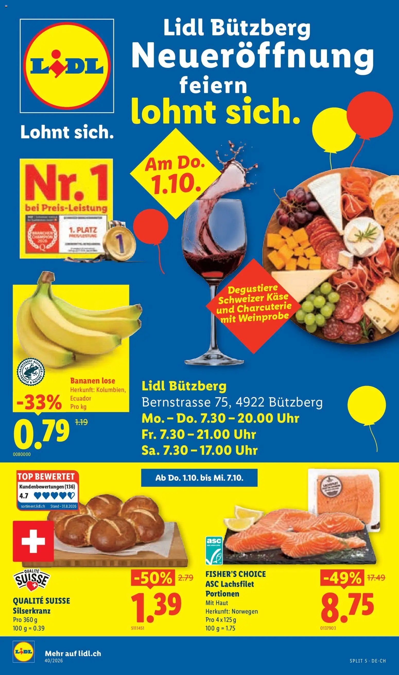 Lidl aktionen Bützberg Neueröffnung
