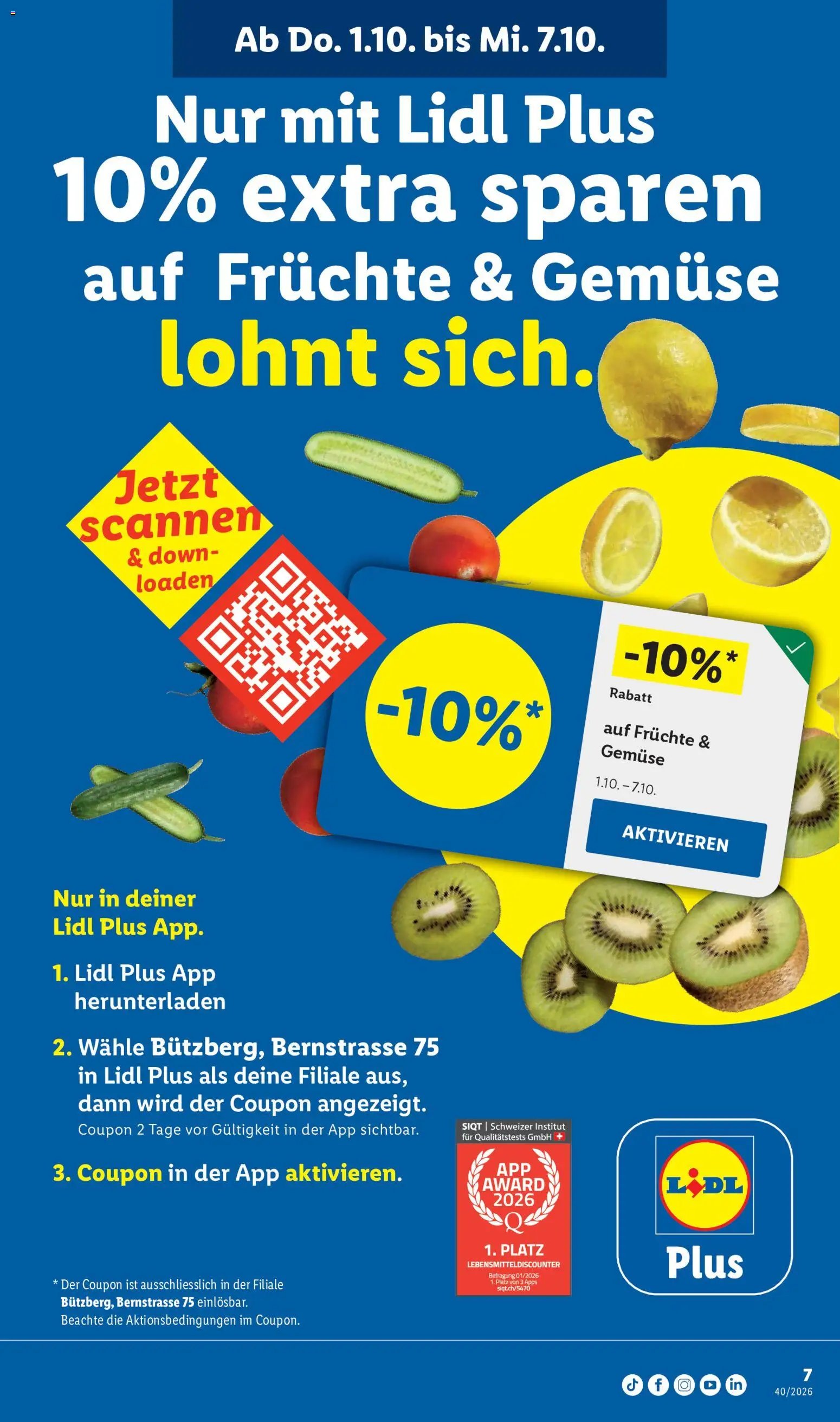 Lidl aktionen Bützberg Neueröffnung