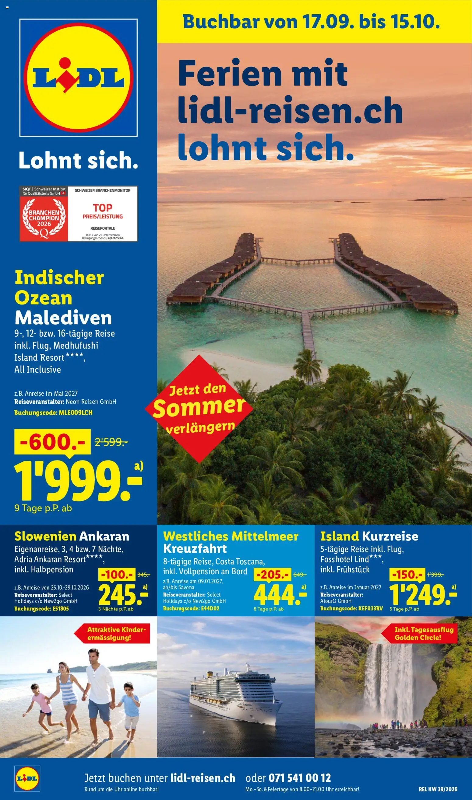 Lidl aktionen Ferien mit Lidl Reisen