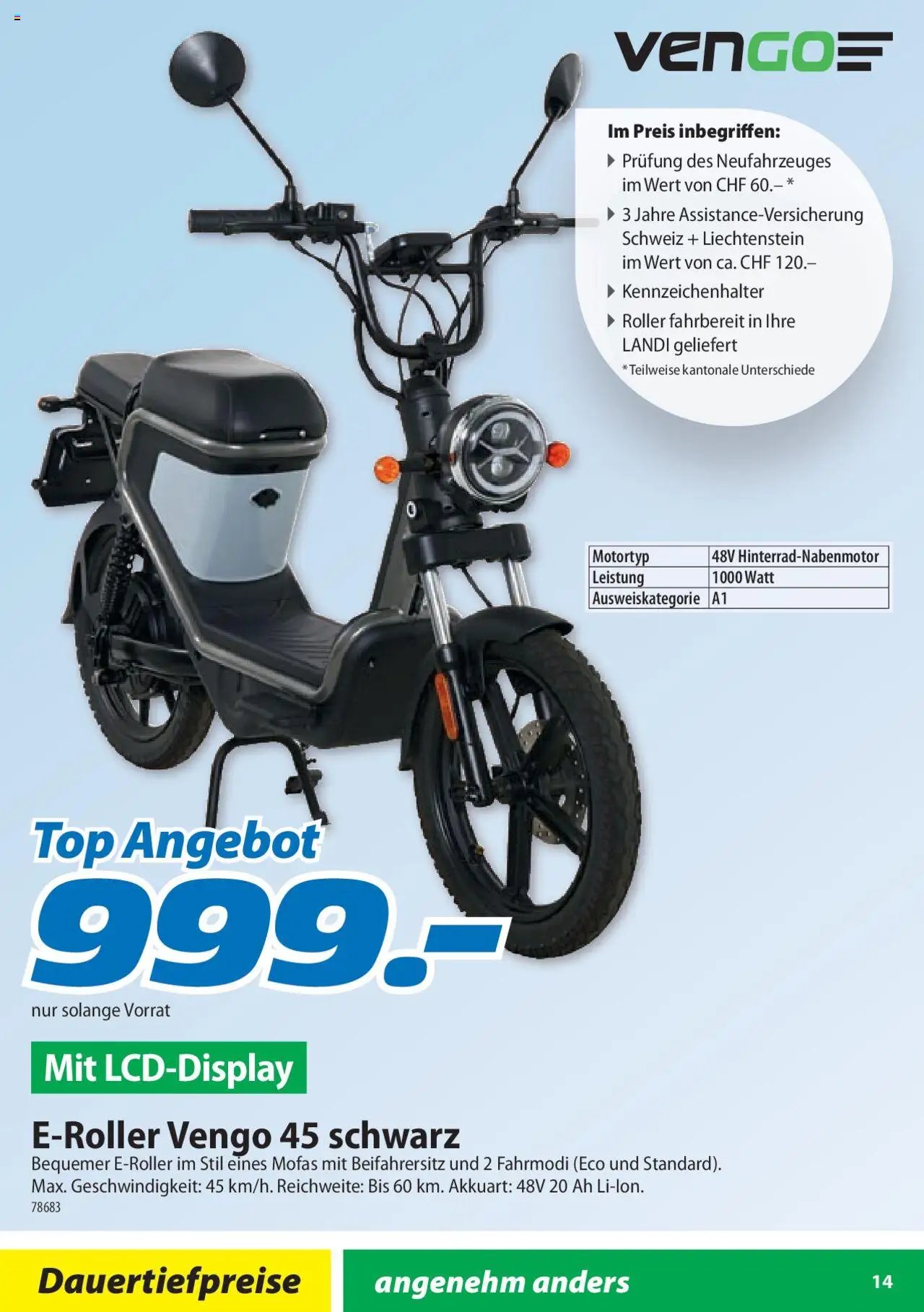 Landi Aktionen Trelago Vengo (2025-01-14 - 2025-12-31) | 14