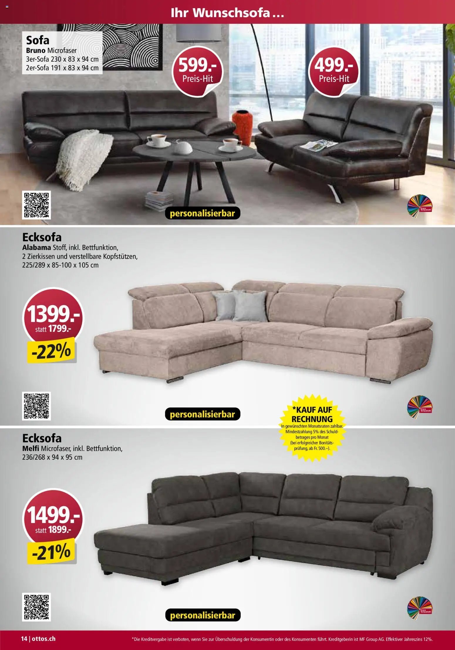 Otto's Aktionen Möbelflyer