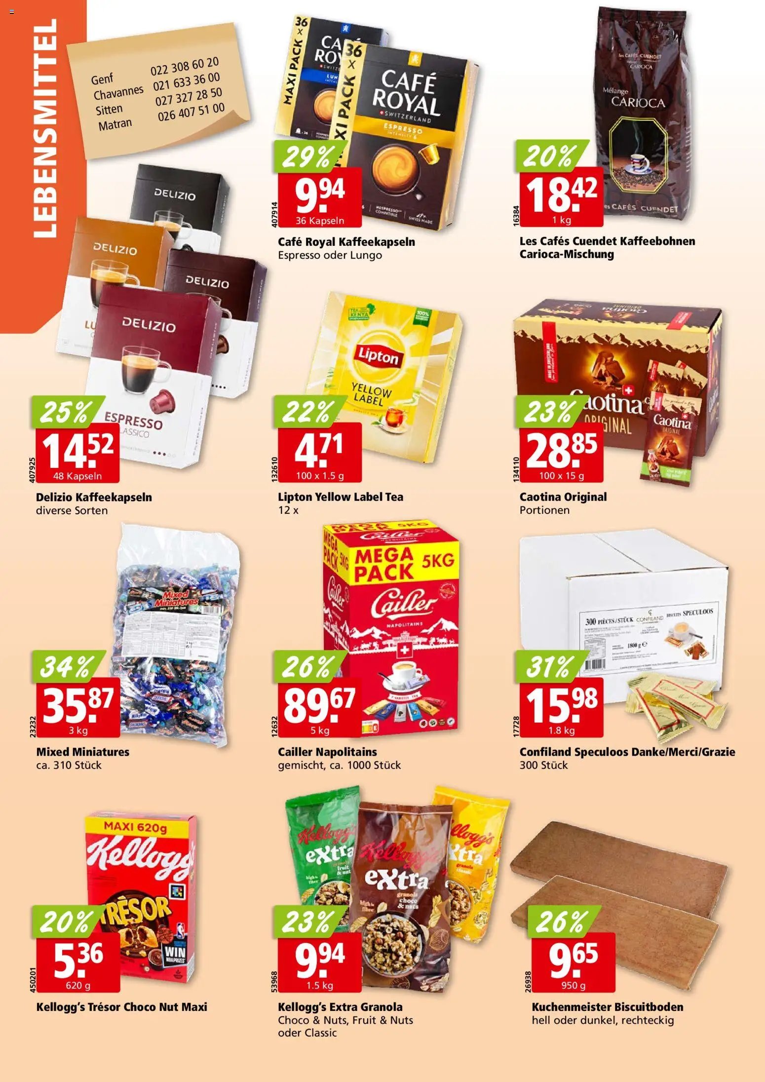 Aligro Aktionen Chavannes, Matran, Genf, Sitten (2025-12-08 - 2025-12-13) | 20