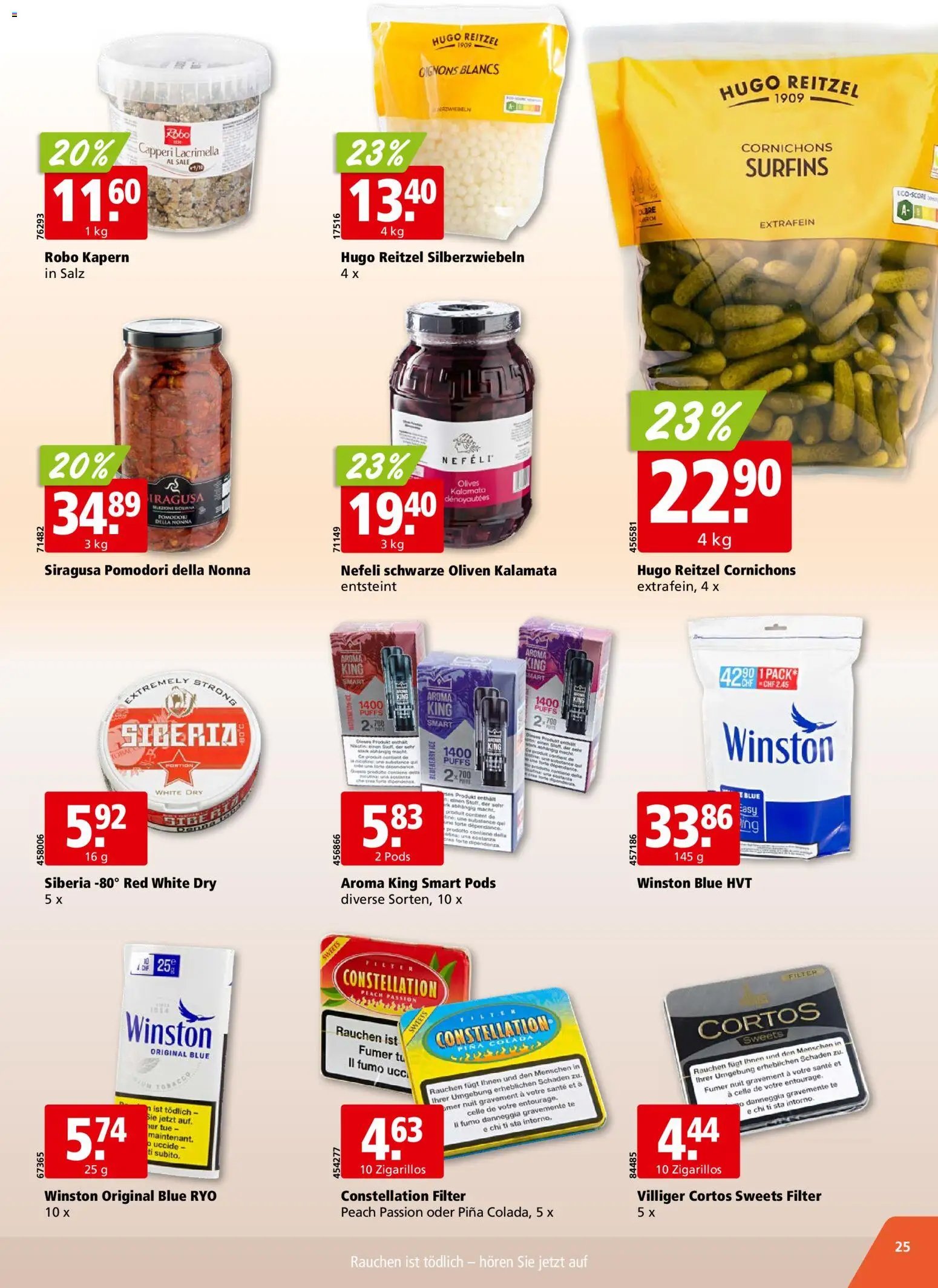 Aligro Aktionen Chavannes, Matran, Genf, Sitten (2025-12-08 - 2025-12-13) | 25